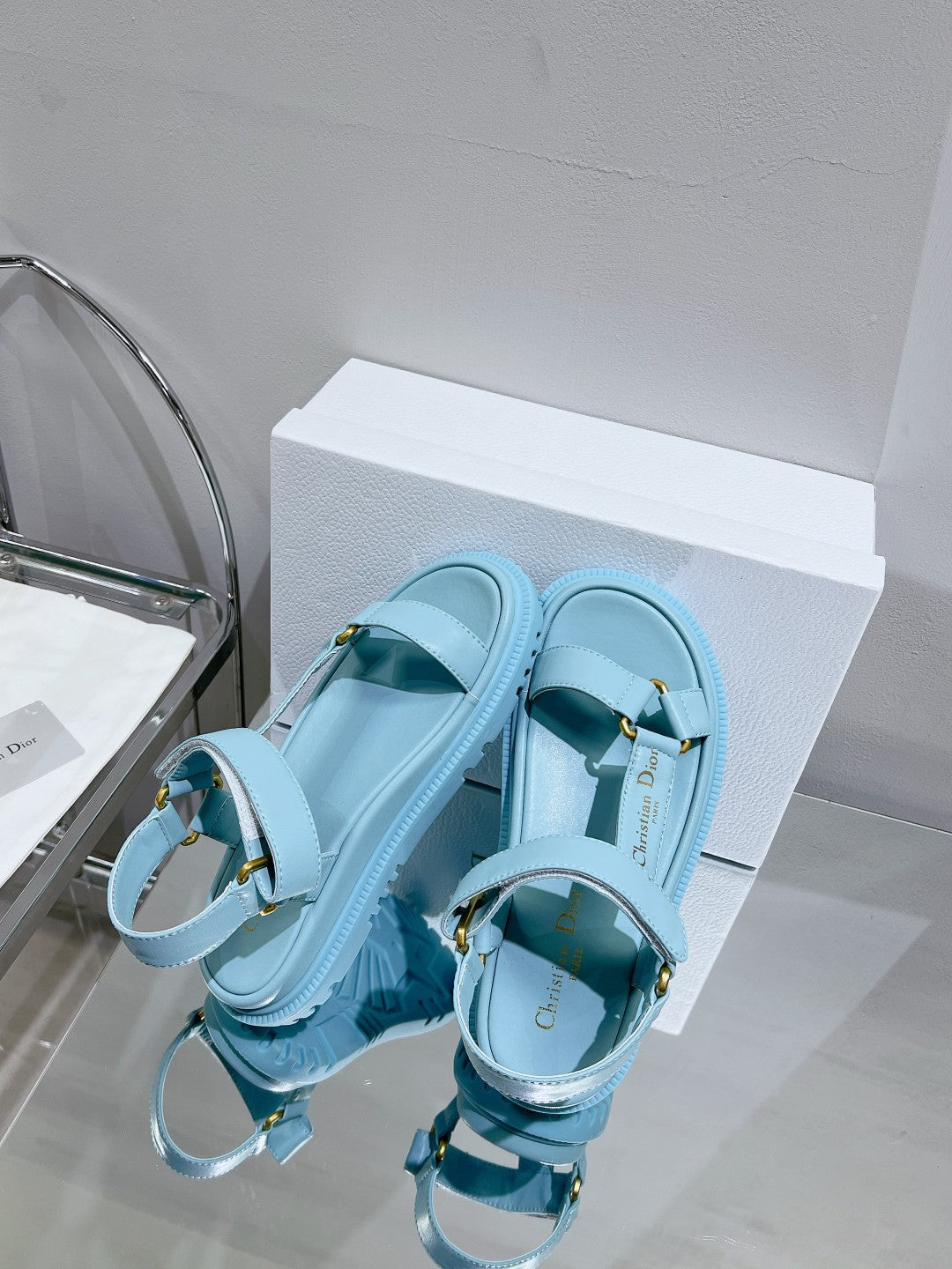 CD D-Wave Sandal In Could Blue Cowhide 100749