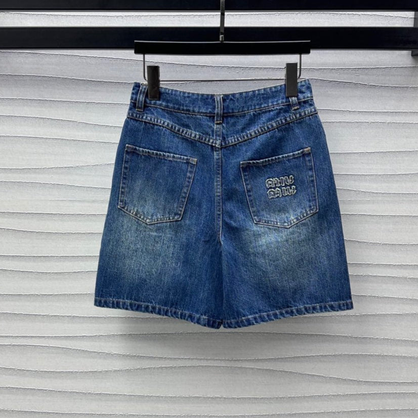 Miu Blue Denim Short 224826