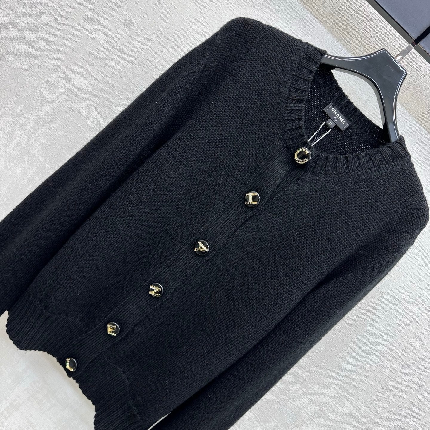 Chanel 2026 Letter-button Knit Cardigan Cashmere 418732