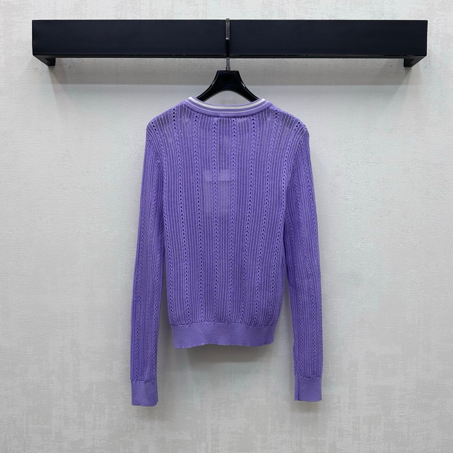Chanel 2026 Hollow Long-sleeved Knit Top Wool 418615