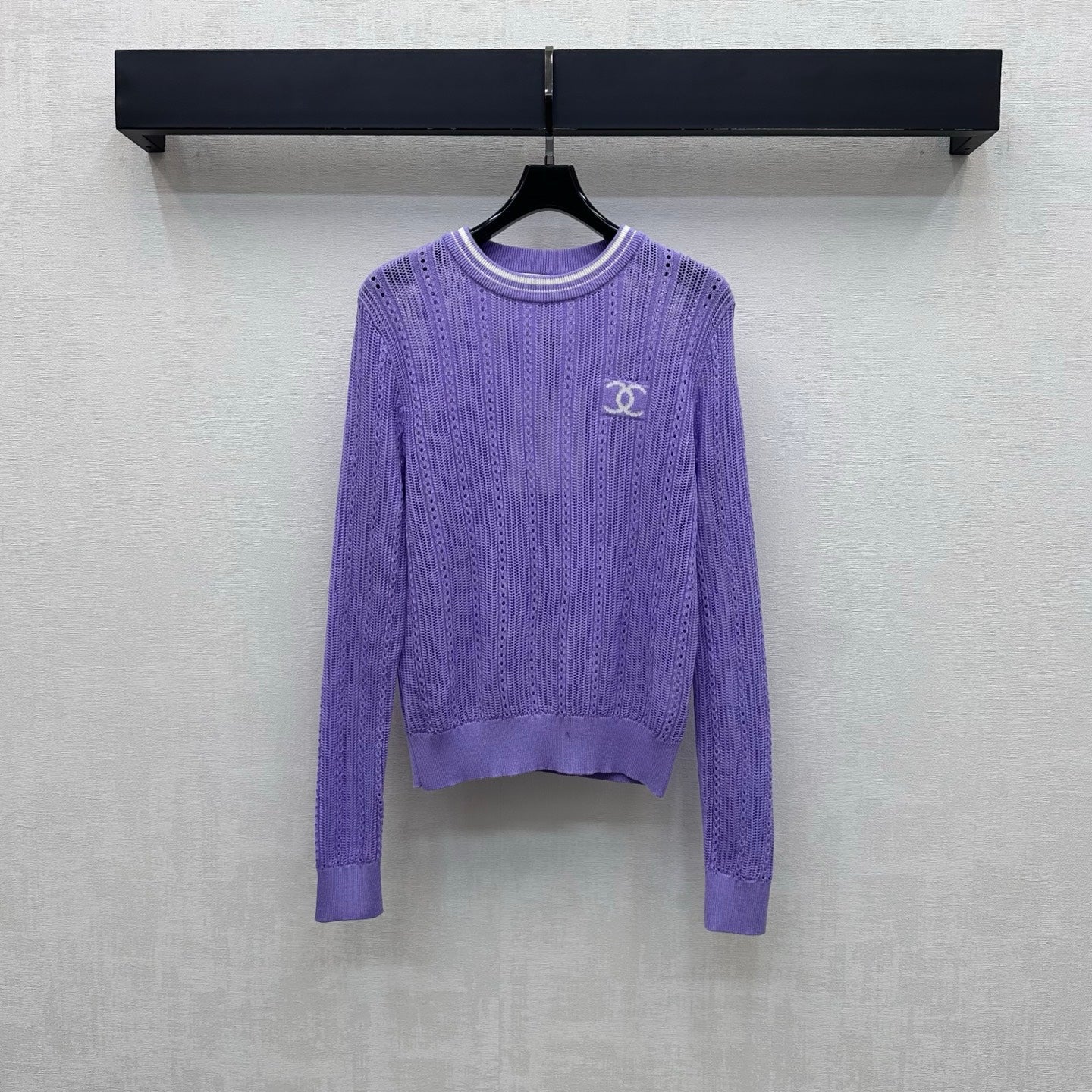 Chanel 2026 Hollow Long-sleeved Knit Top Wool 418615