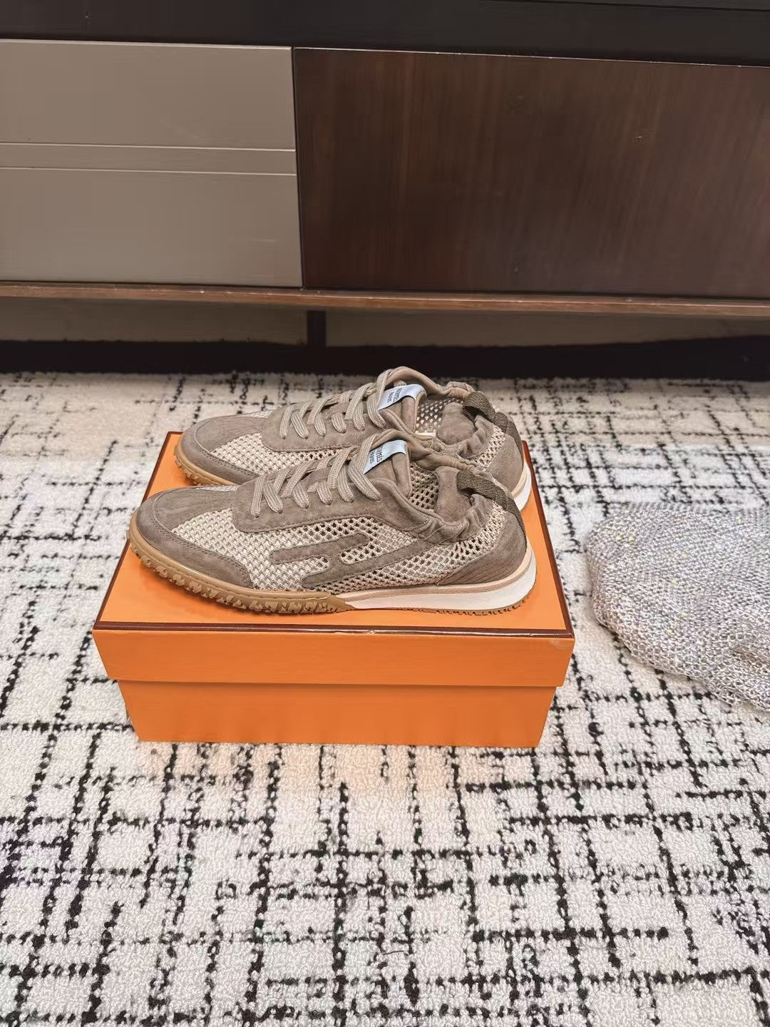 HM 25 Jet Beige Sneaker Mesh Cowhide 318021