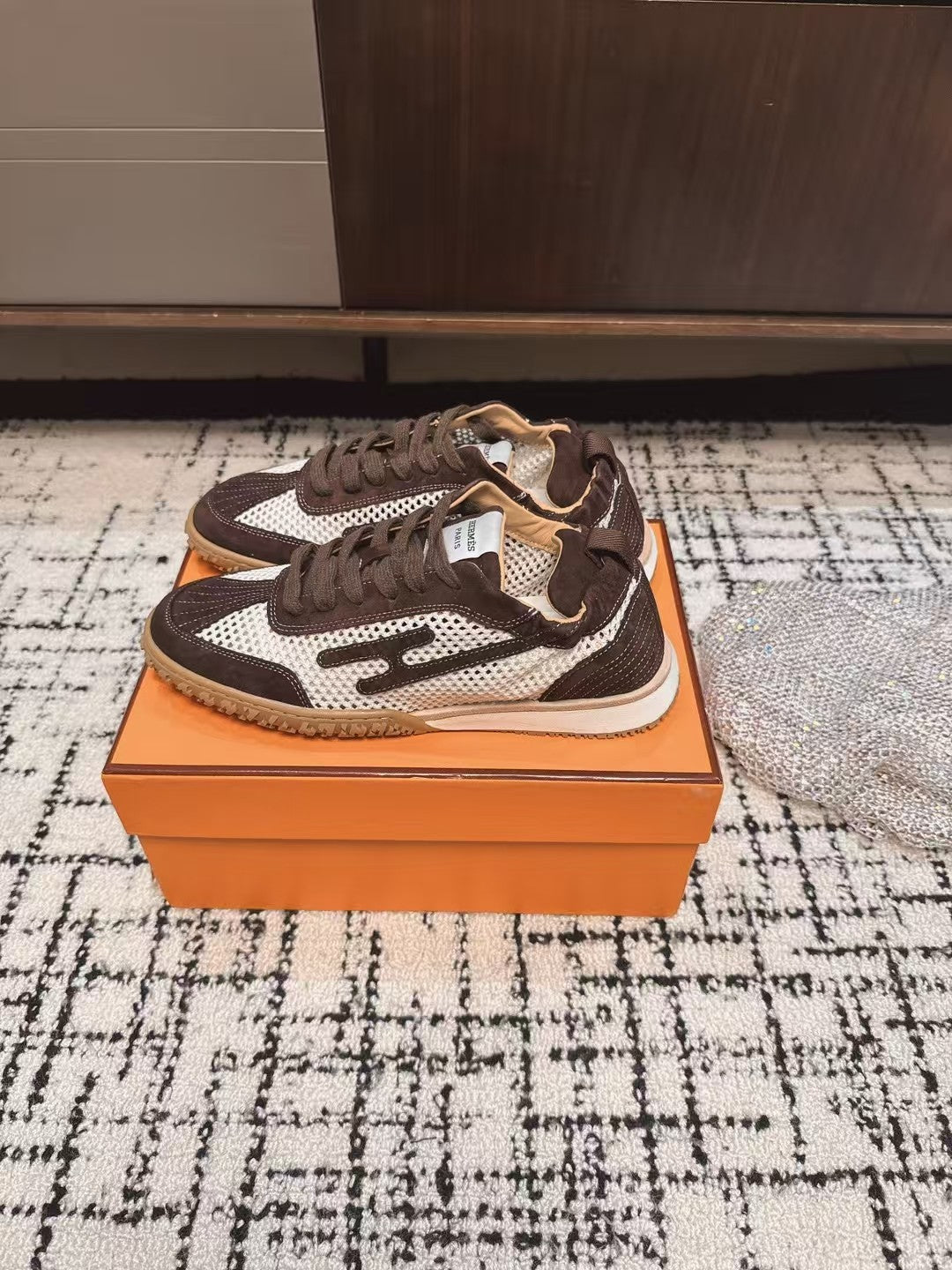 HM 25 Jet Sneaker Brown Mesh Cowhide 318022