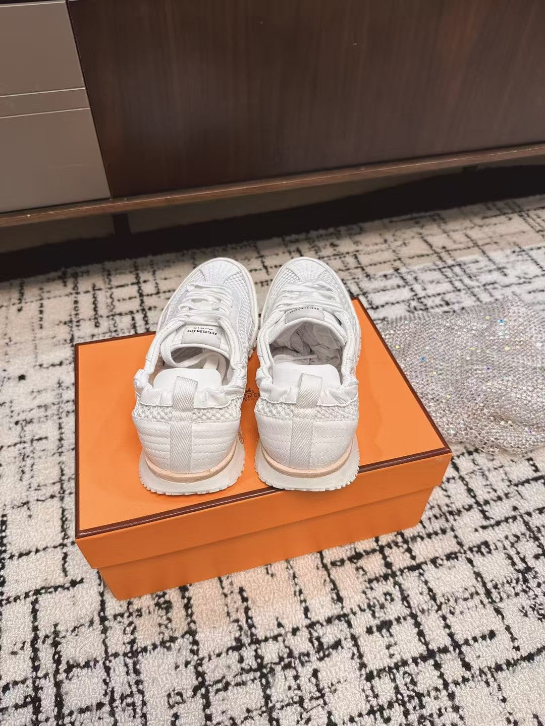 HM 25 Jet Sneaker White Mesh Cowhide 318023