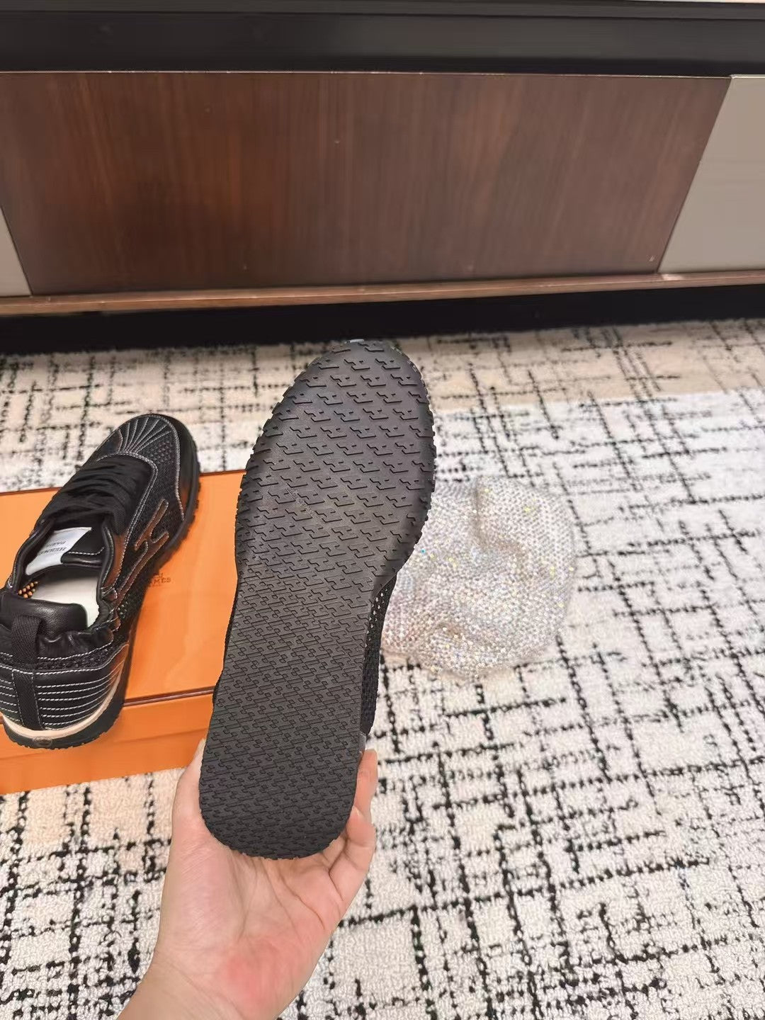 HM 25 Jet Sneaker Black Mesh Cowhide 318024