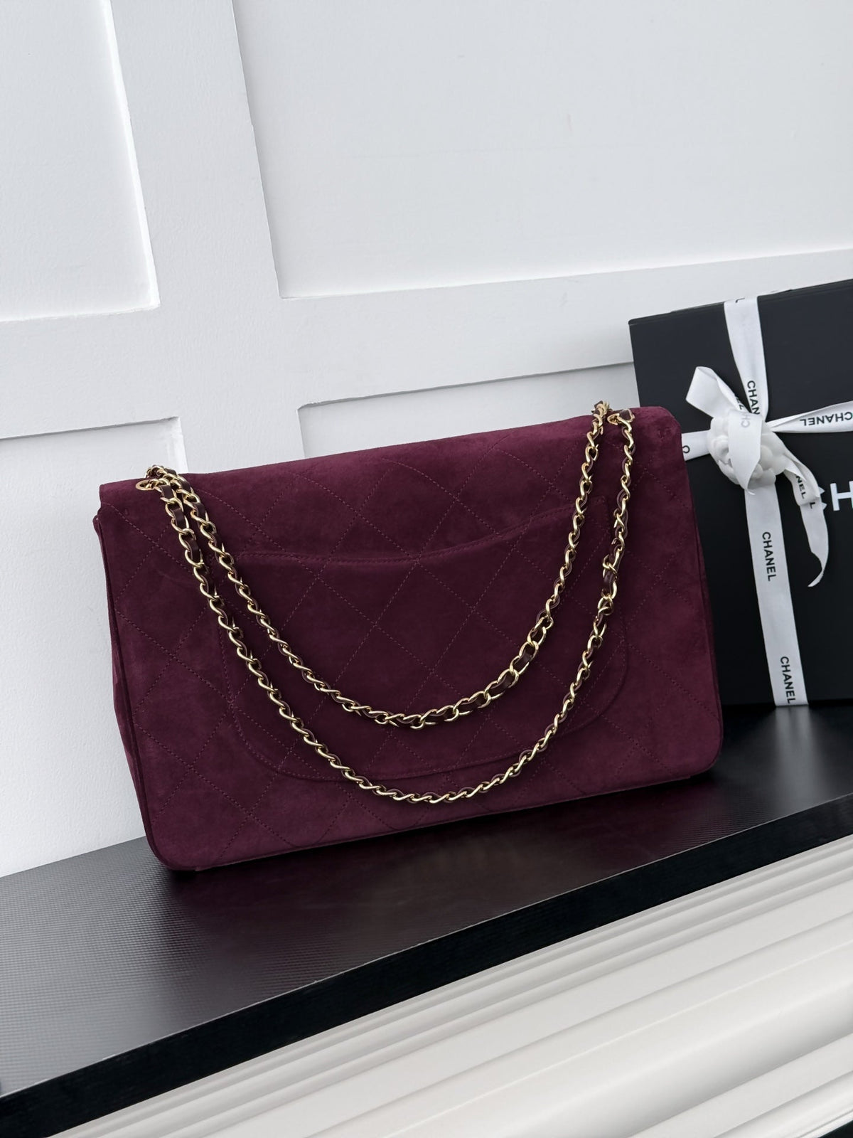 Chanel 2026 Maxi Flap Bag Suede Leather 167416