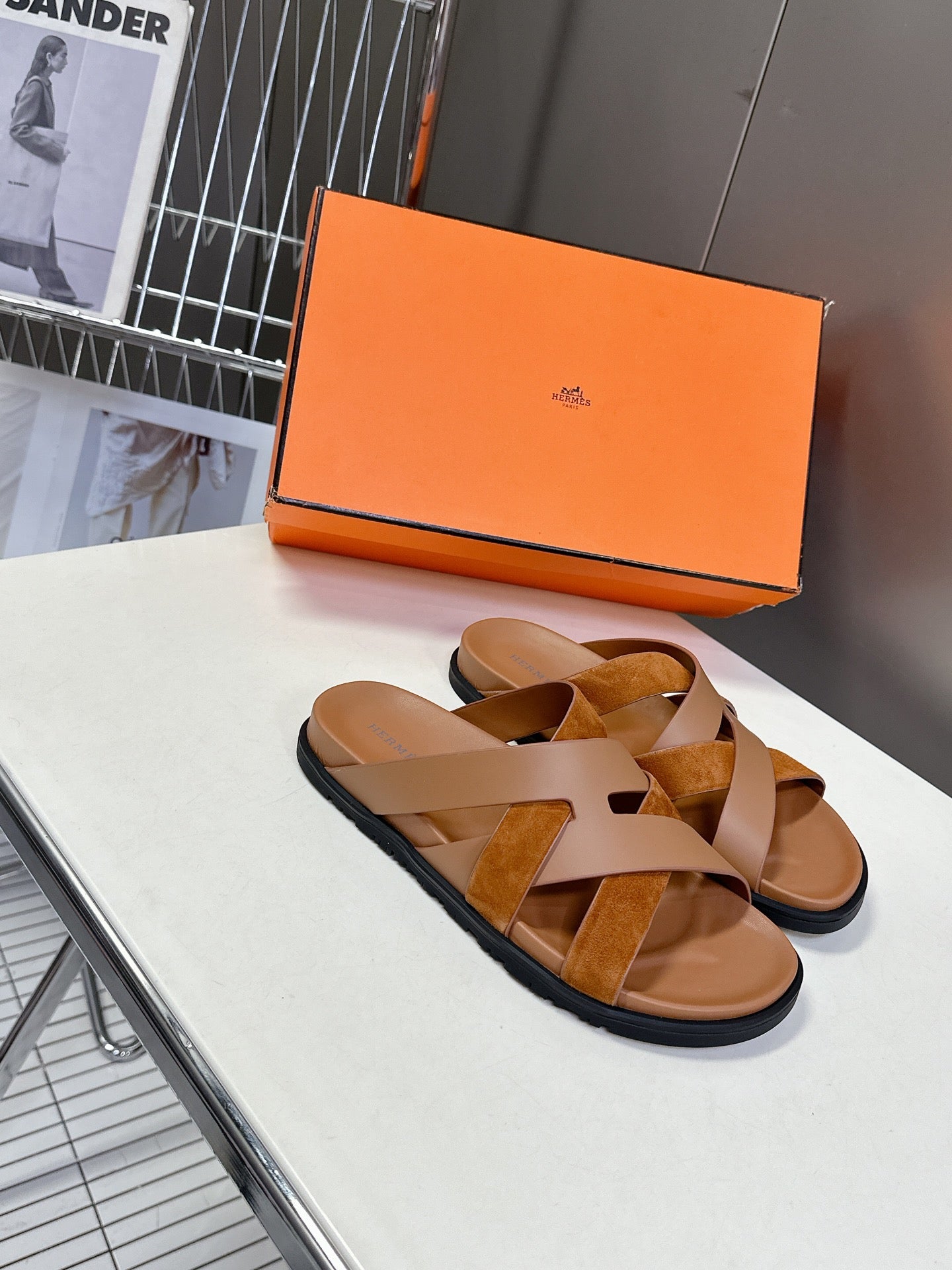 HM Kazimir Sandal Sheepskin and Suede 252676