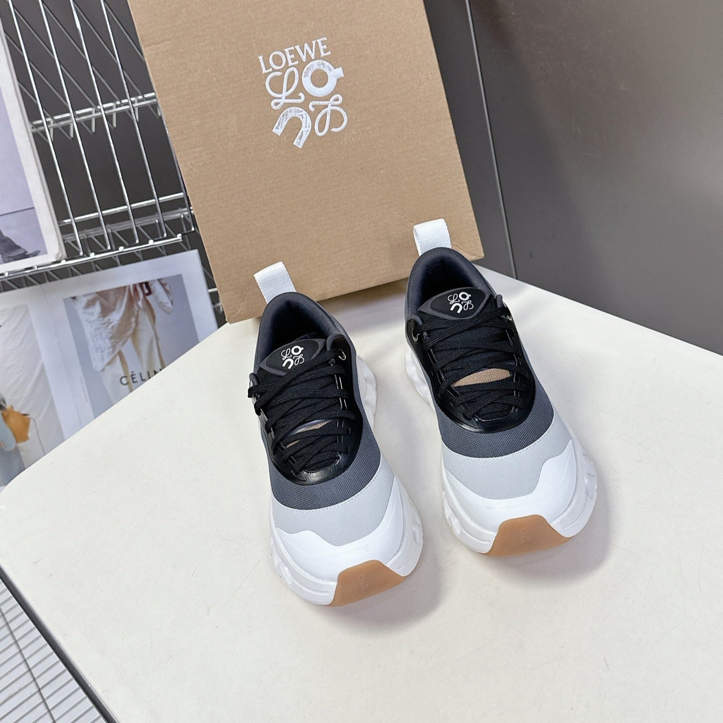 Loewe x On Cioudtilt Black Grey Sneaker Mesh Rubber