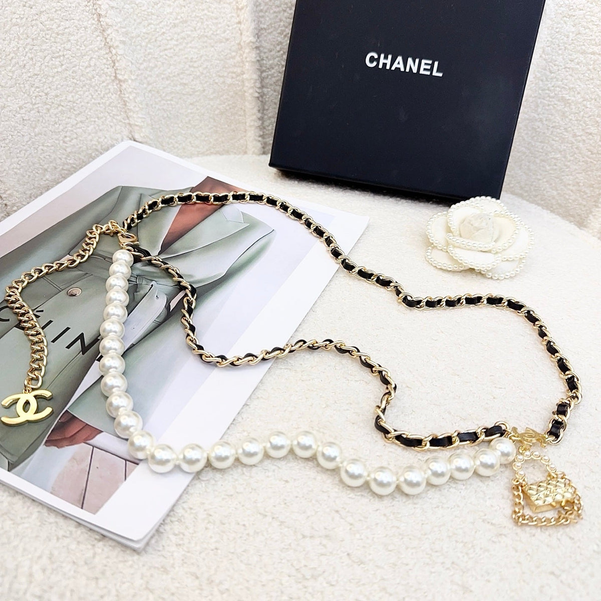 Chanel 2026 Bag Charm Pearl Waist Chain Belt Gold-Hardware 217219