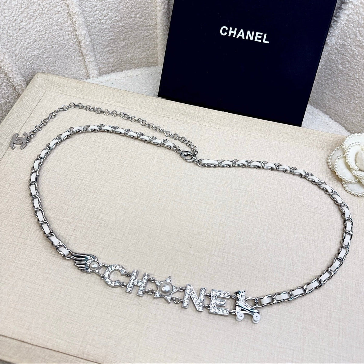 Chanel 2026 Crystal CC Logo Waist Chain Belt 219665