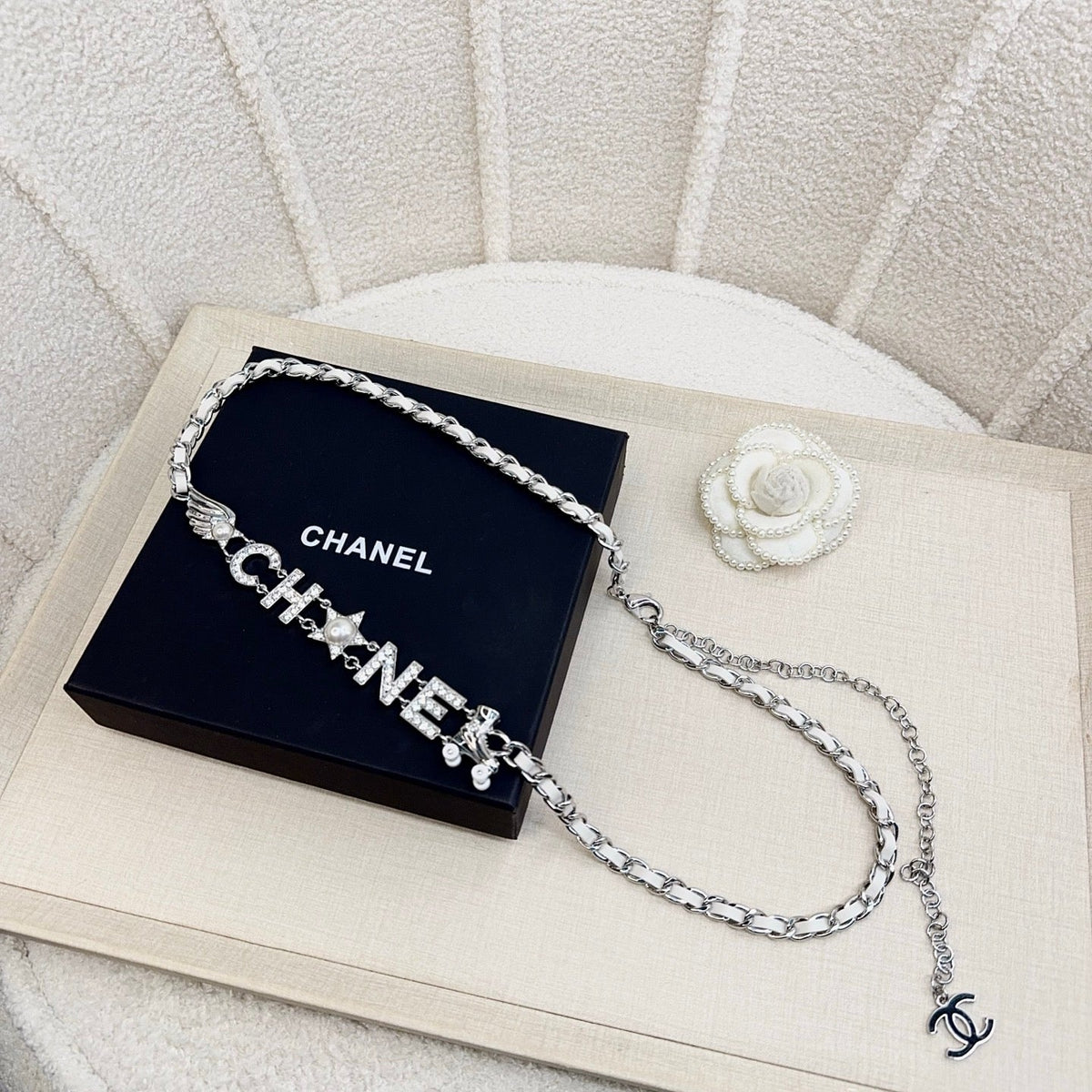 Chanel 2026 Crystal CC Logo Waist Chain Belt 219665