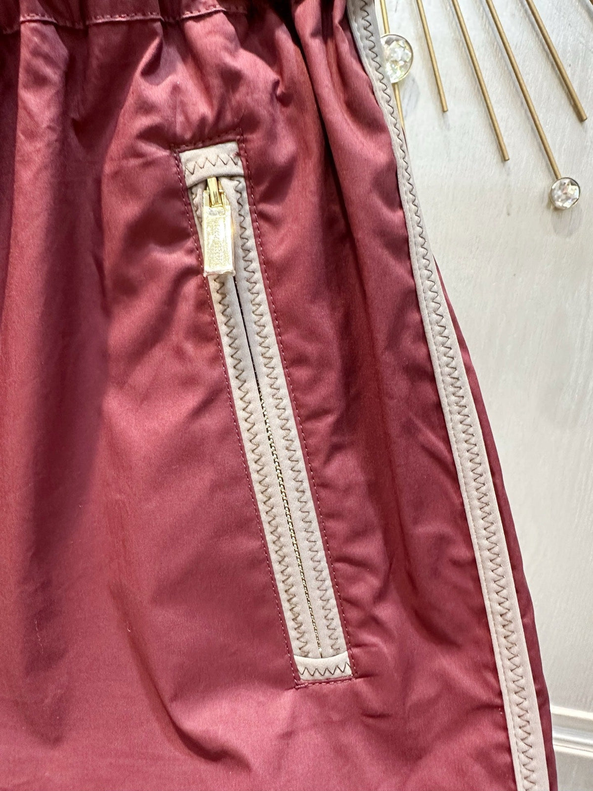 Miumiu 2026 Short Burgundy Polyester