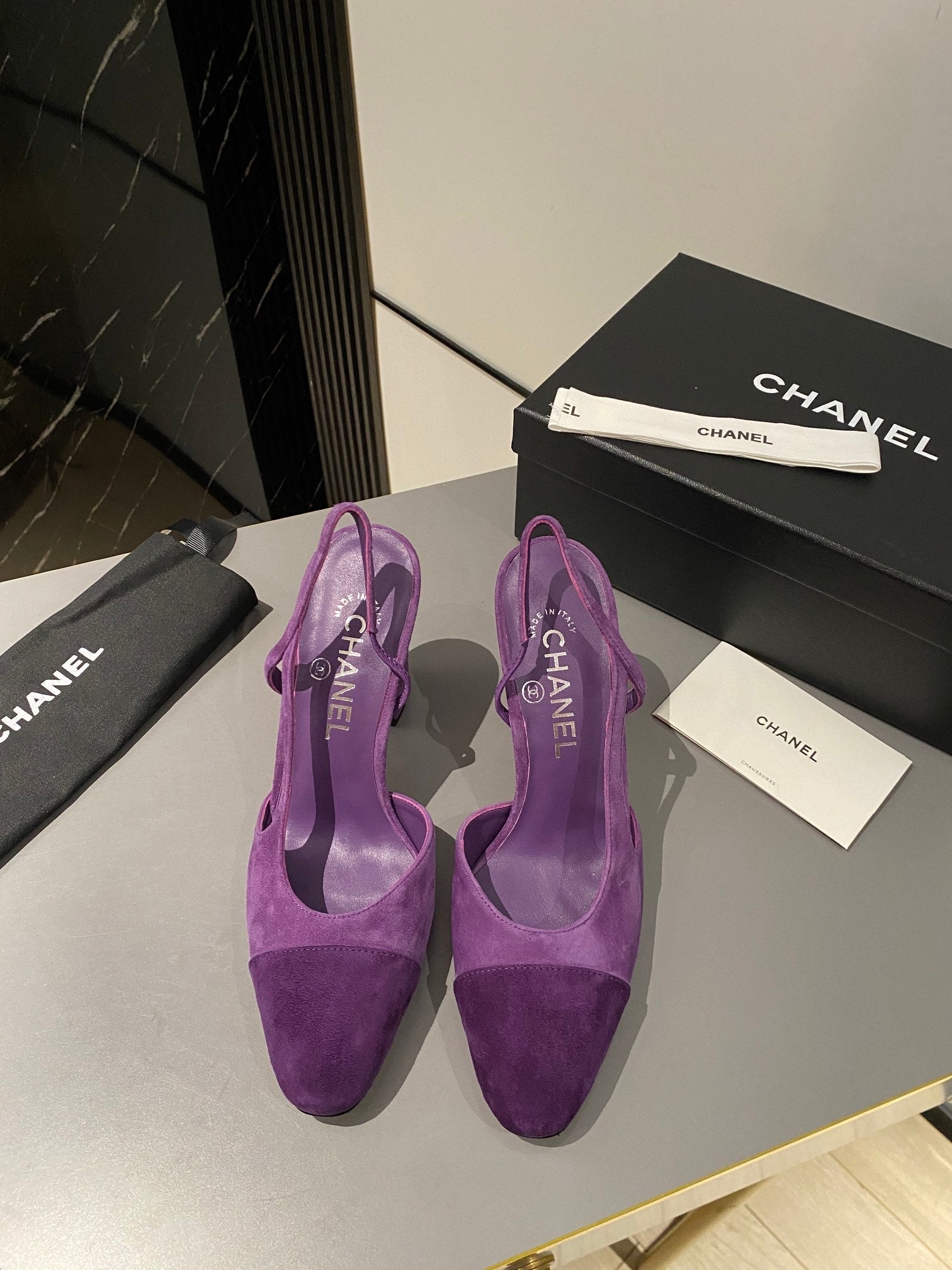 CC Slingback 95mm Purple Suede