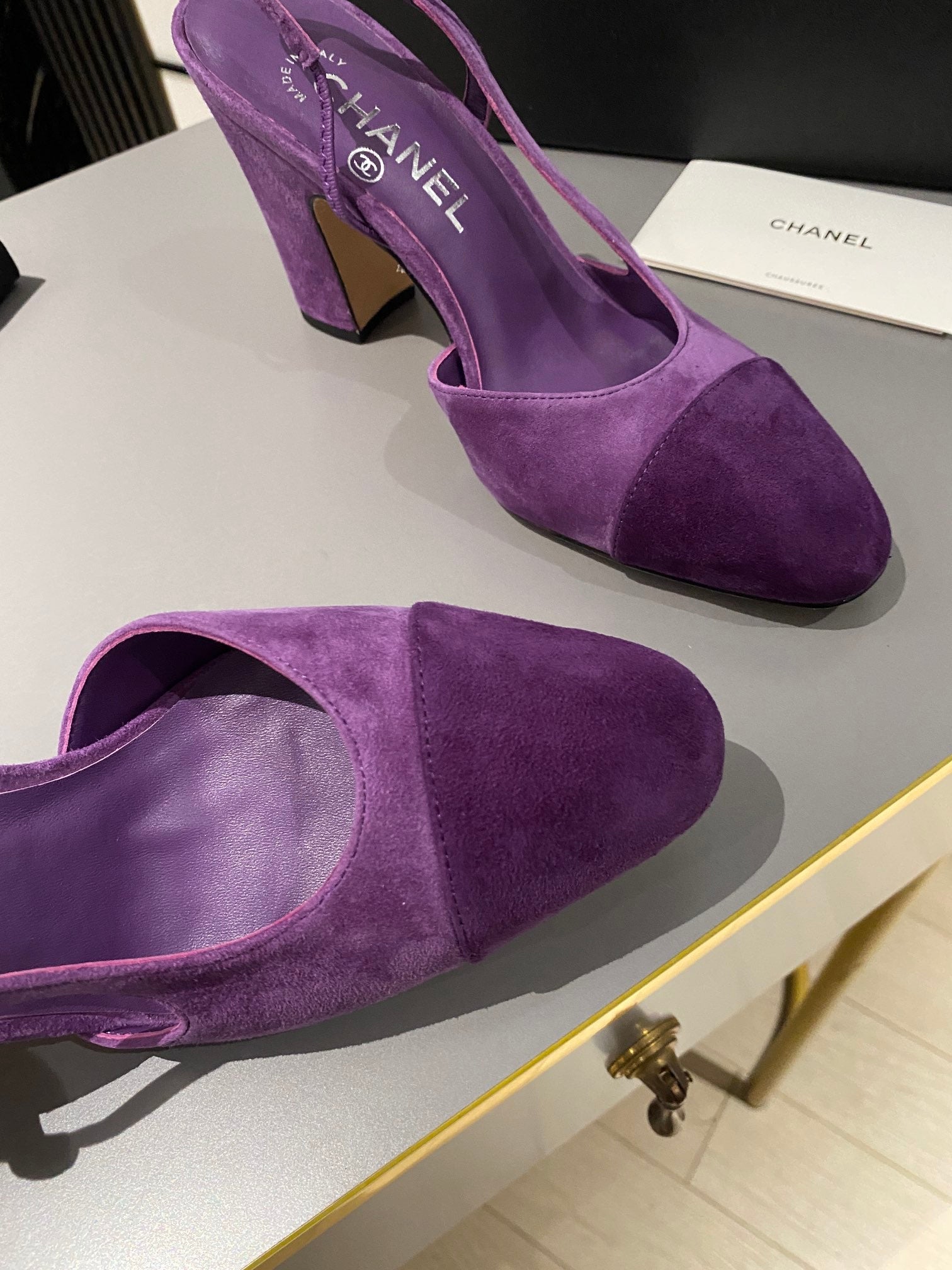 CC Slingback 95mm Purple Suede