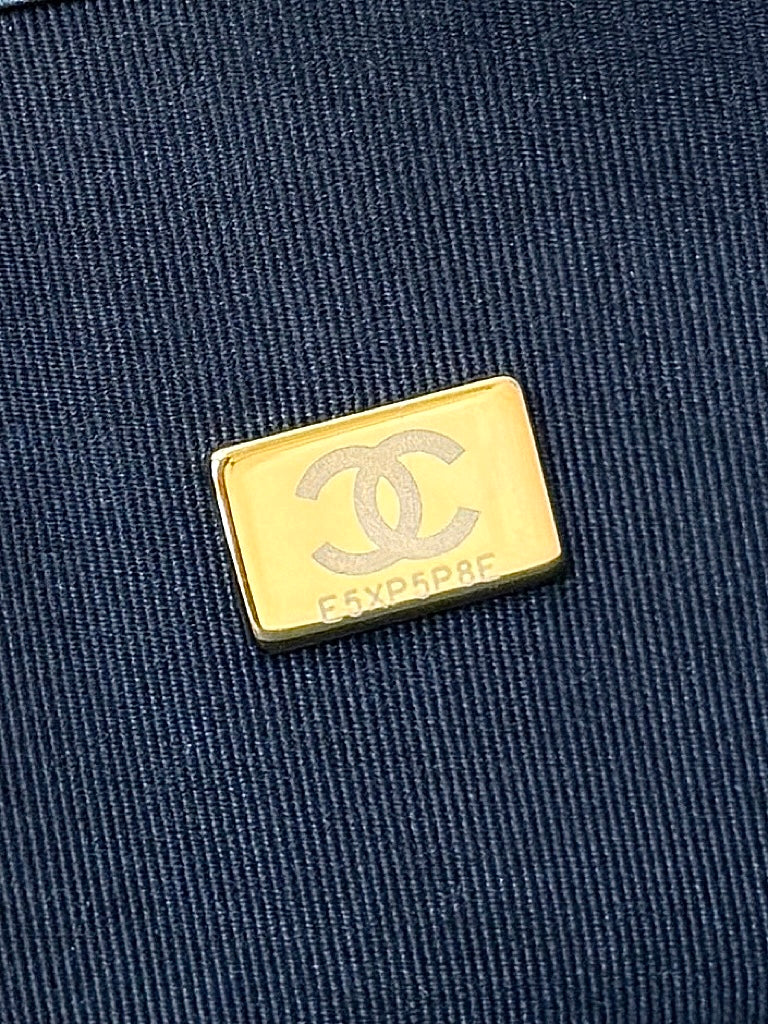 Chanel 2025 Four-Leaf Clover Bag 25cm Black Gold Caviar Leather 342125