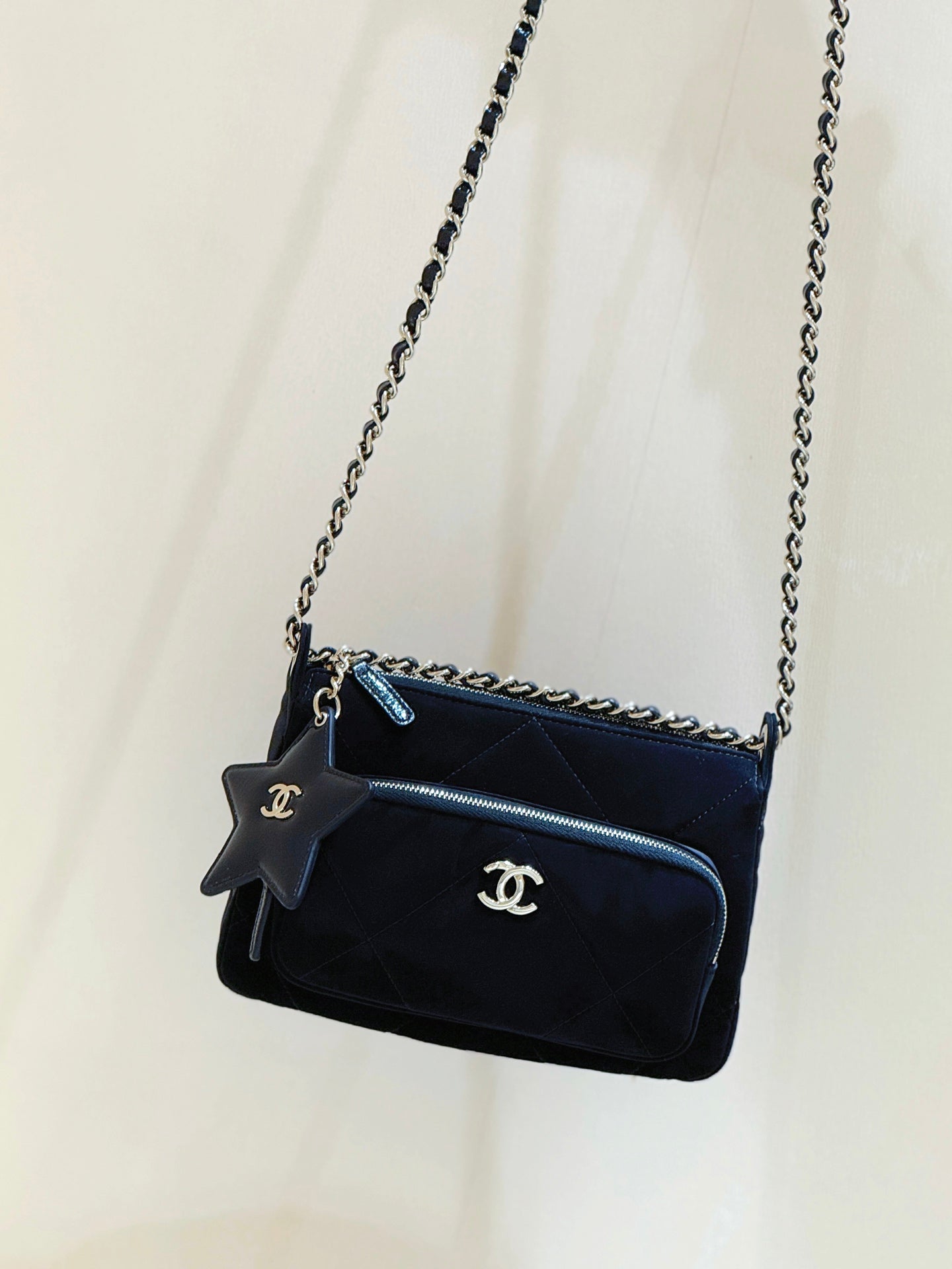 CC 2025 Coco Neige Camera Bag Black Velvet 346321