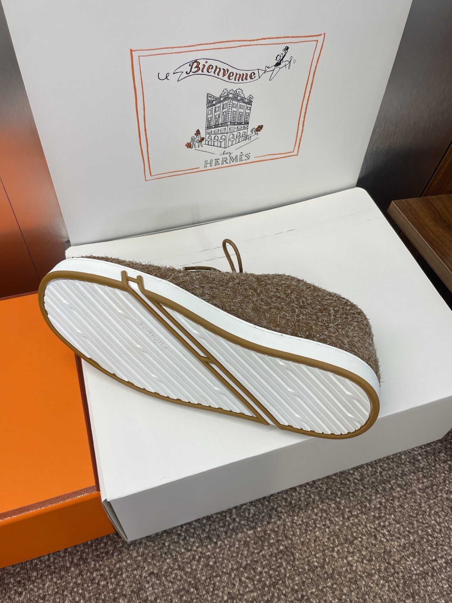 HM 25 Klicker Sneaker Brown Woolen Calfskin 373016