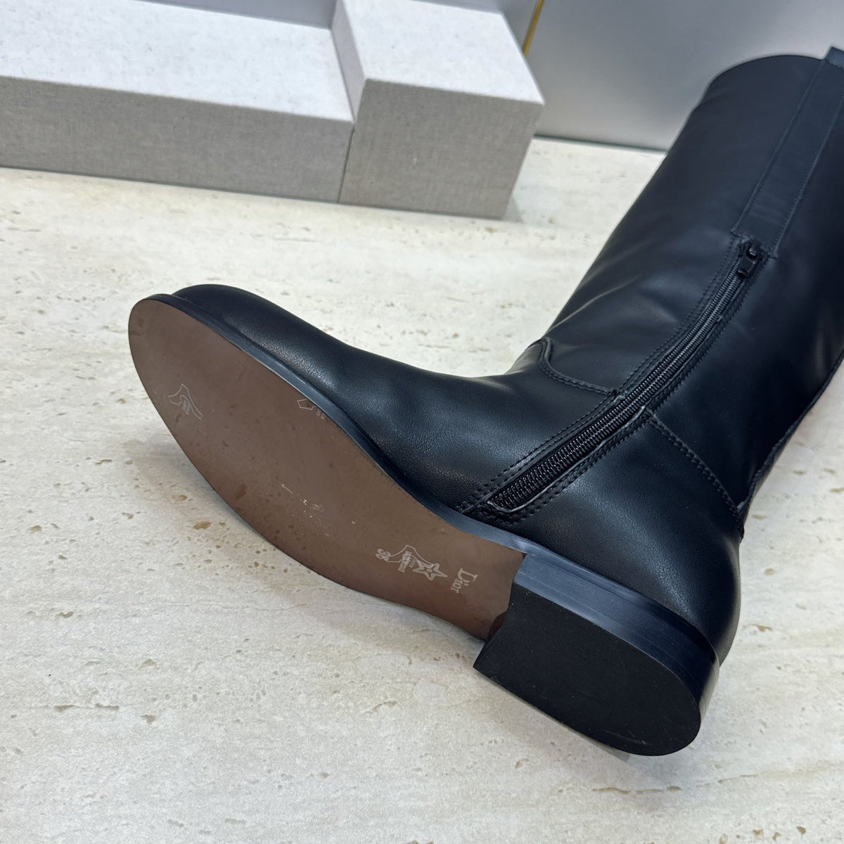 Dior 2026 Diorly Shiny Boots Black Calfskin 966532