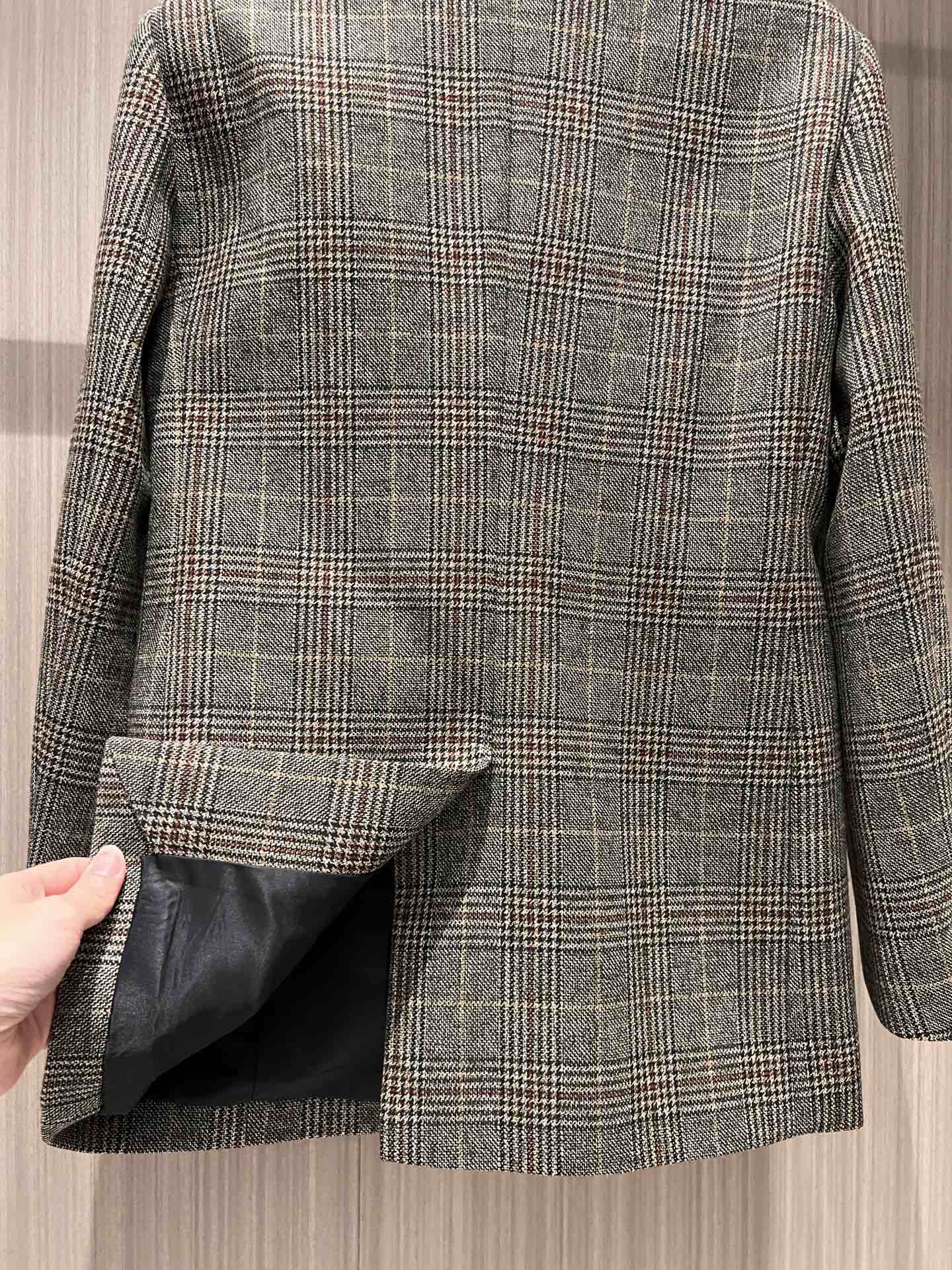 Gucci Plaid Suit Jacket Wool