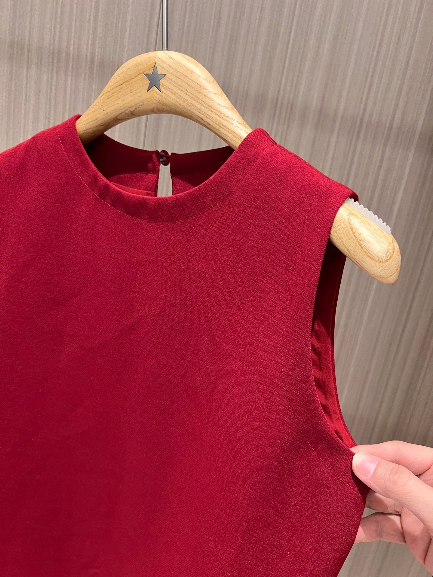 Gucci Sleeveless Vest Dress Red Polyester Fiber