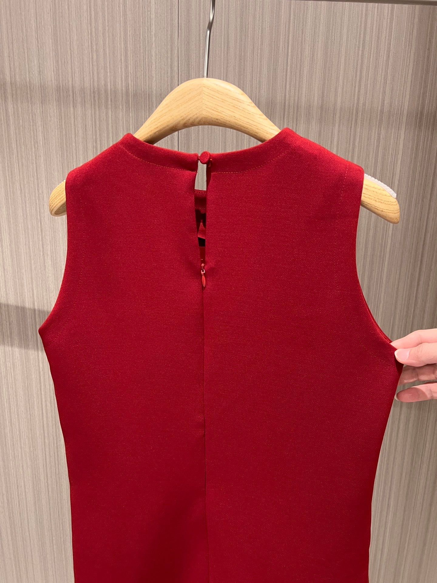 Gucci Sleeveless Vest Dress Red Polyester Fiber