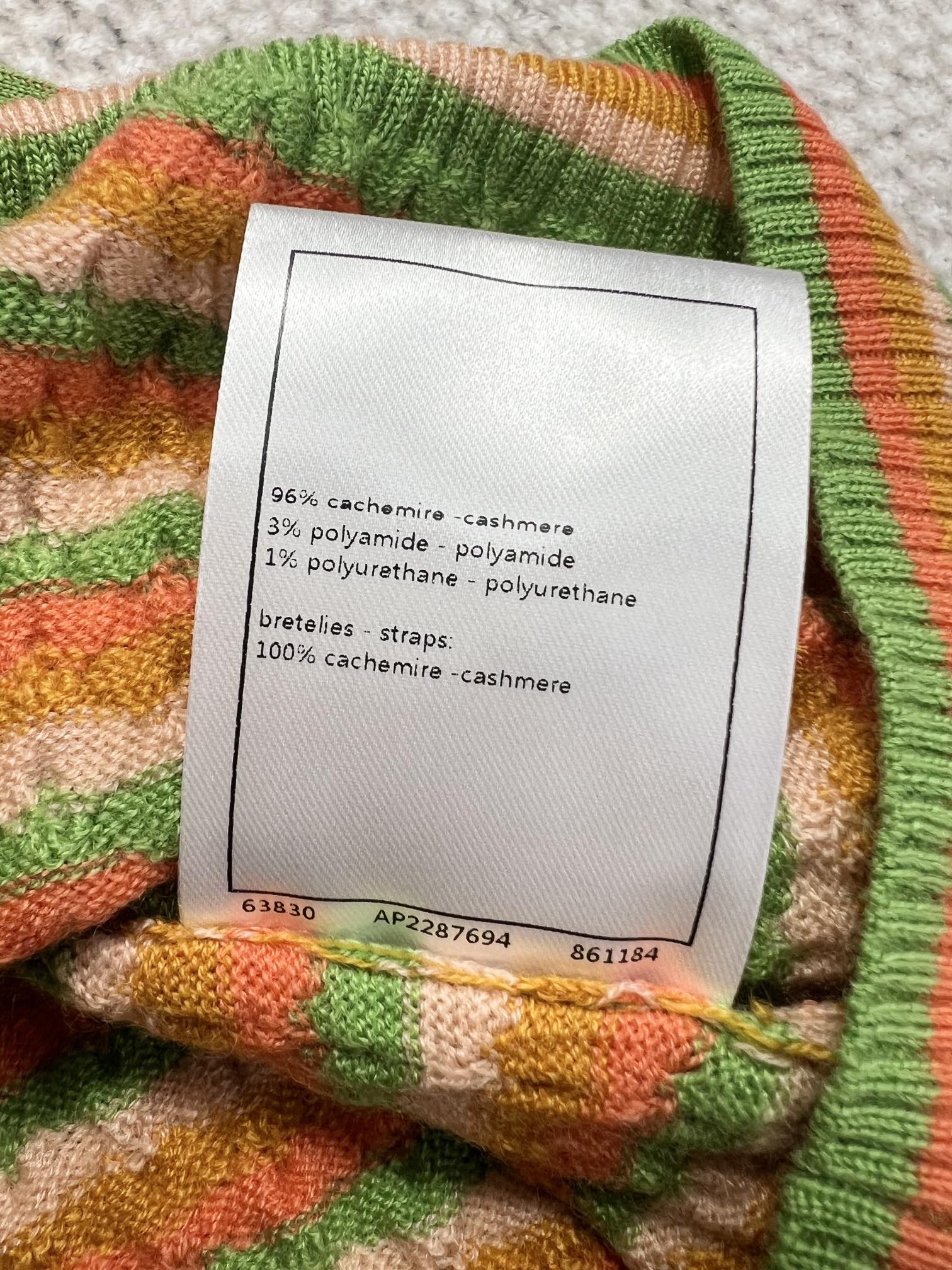 CC Tank Top Multicolor Wool Cashmere