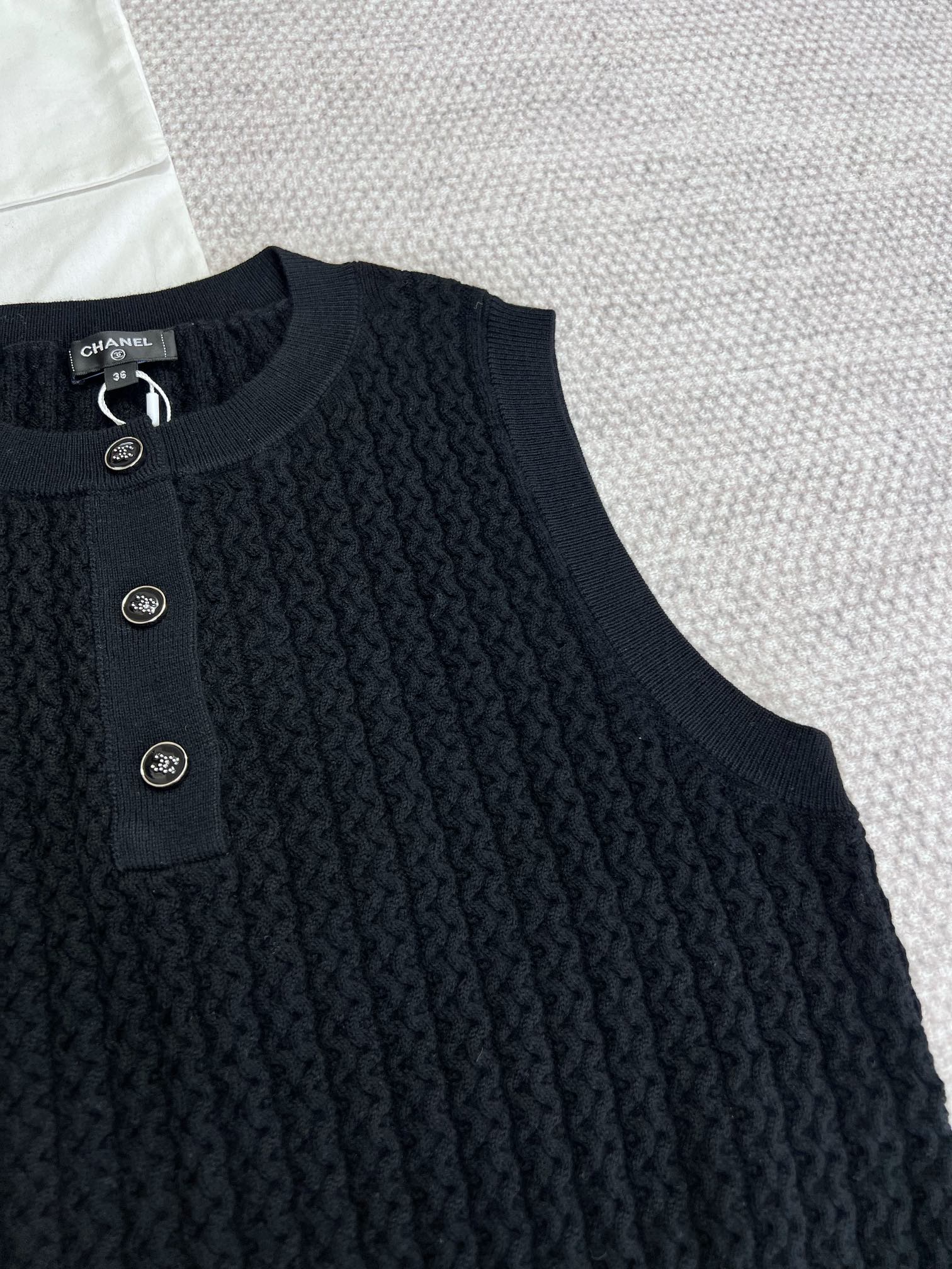 CC Vest Black Wool