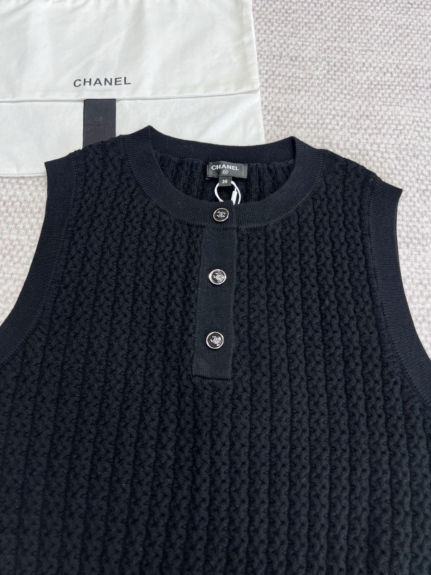 CC Vest Black Wool