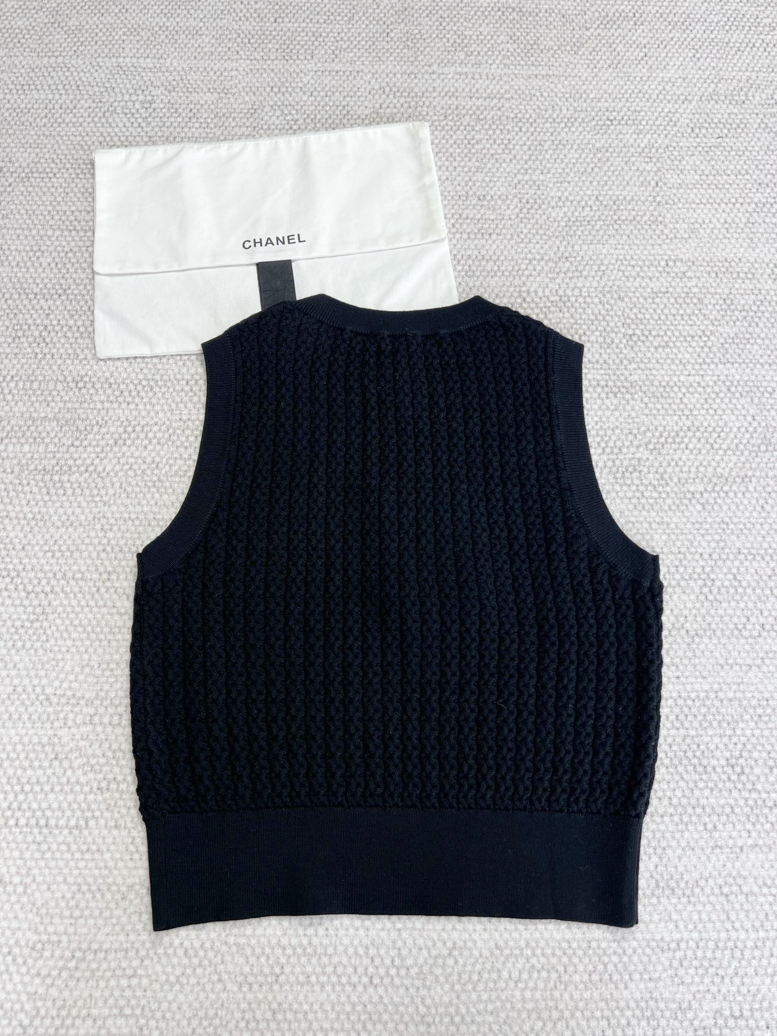 CC Vest Black Wool