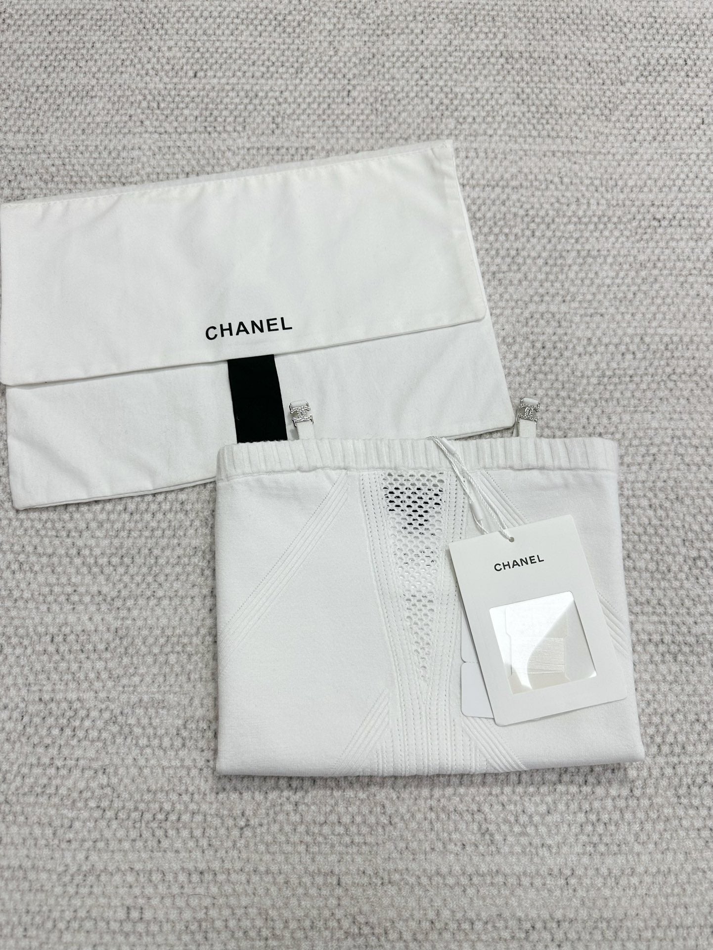 CC Sport Bra White Wool Viscose