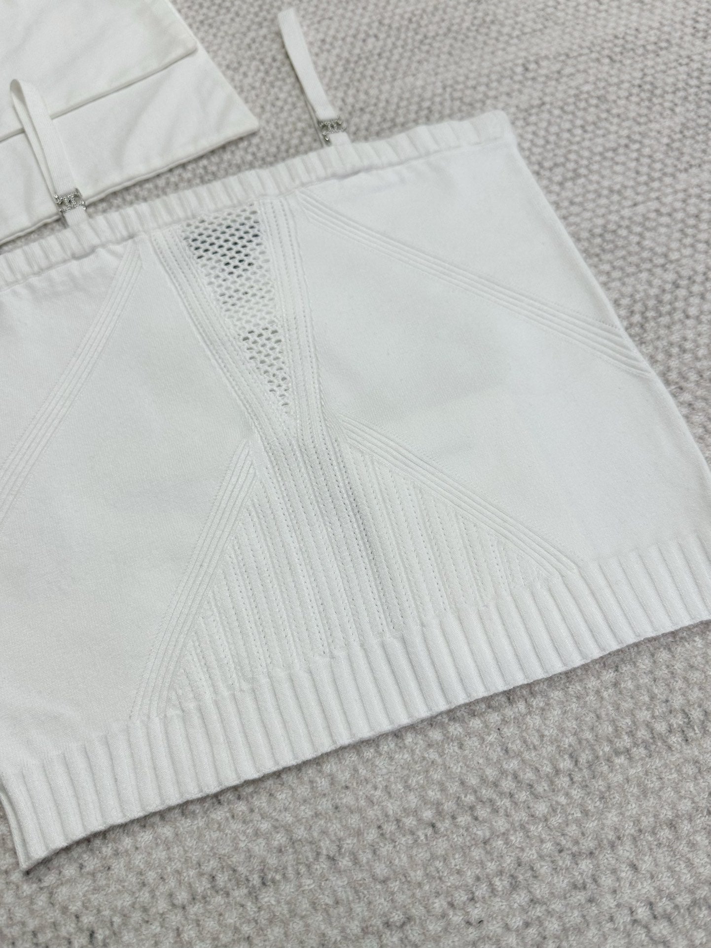 CC Sport Bra White Wool Viscose