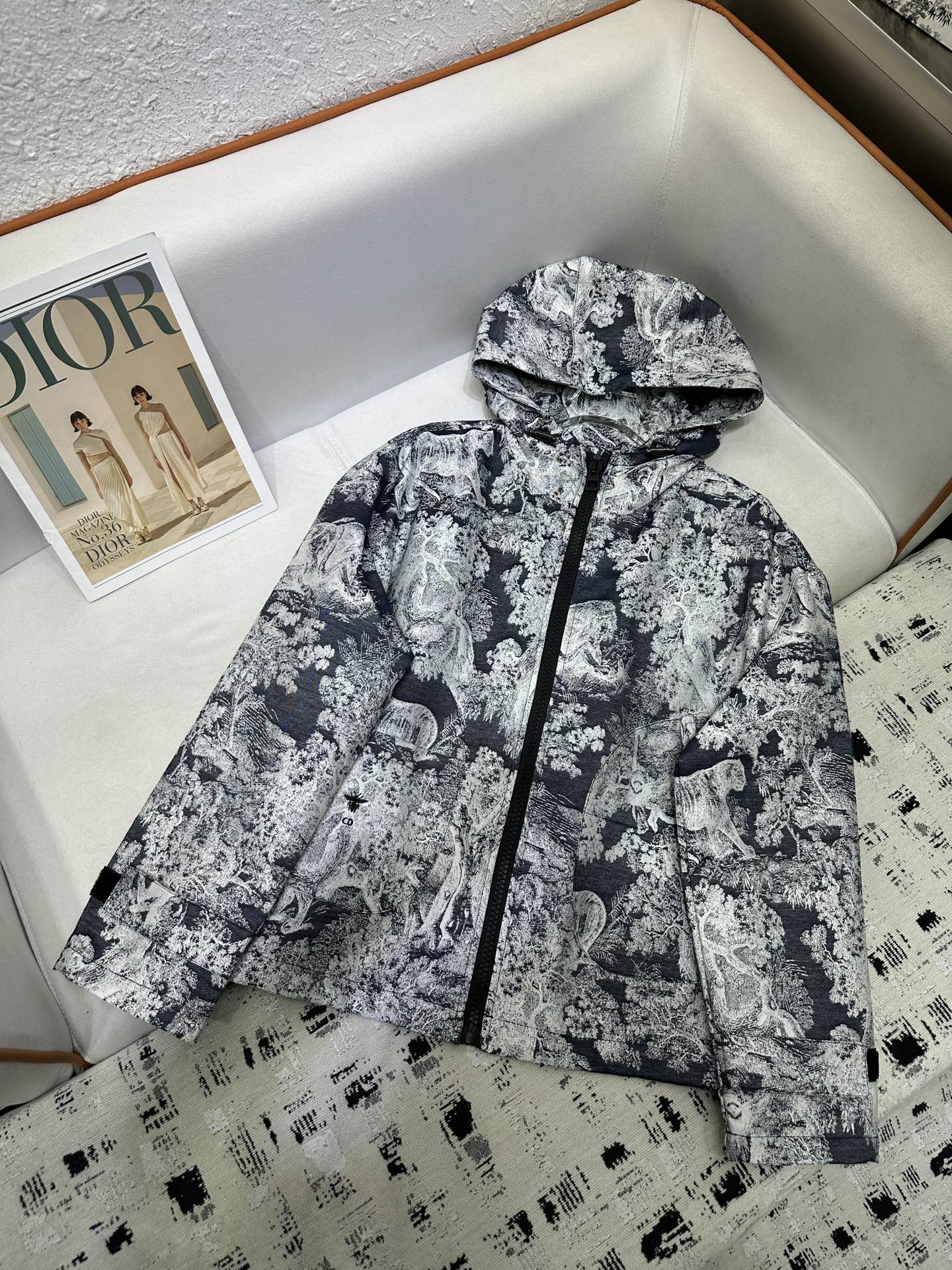 CD 25 Tiger Garden Jacket Blue Polyester