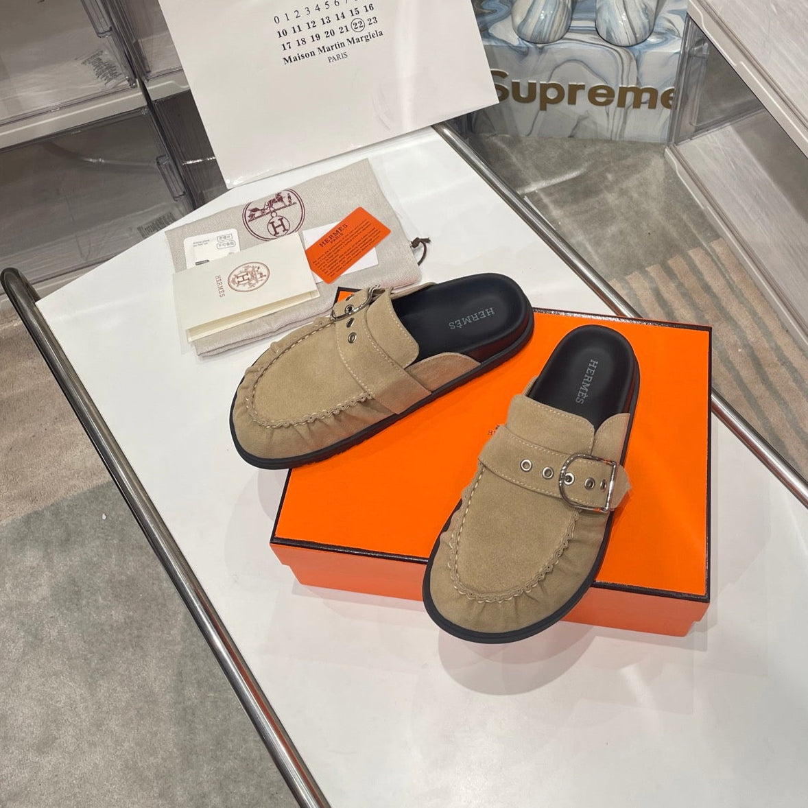 HM Men's Key Mule Beige Suede 573284