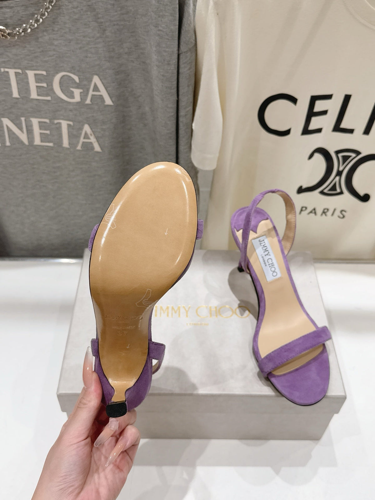Jimmy Choo 2026 Jenn Sandals 85mm Suede Sheepskin 946209