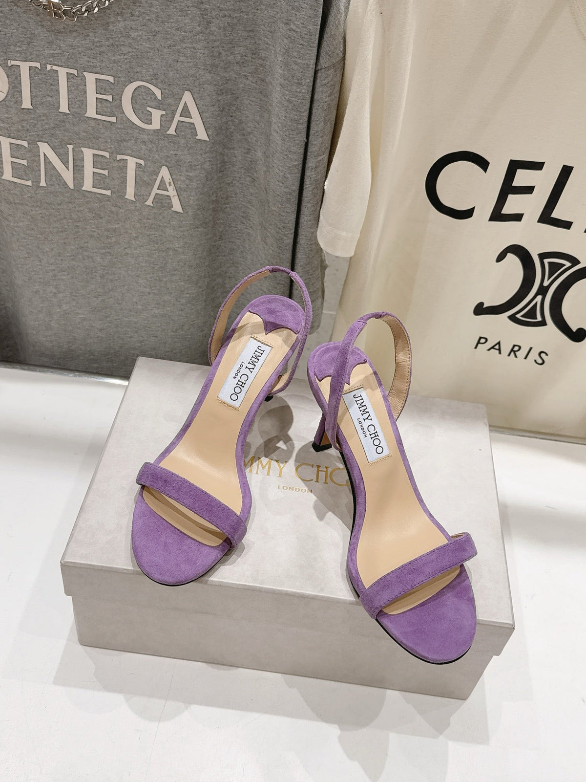 Jimmy Choo 2026 Jenn Sandals 85mm Suede Sheepskin 946209