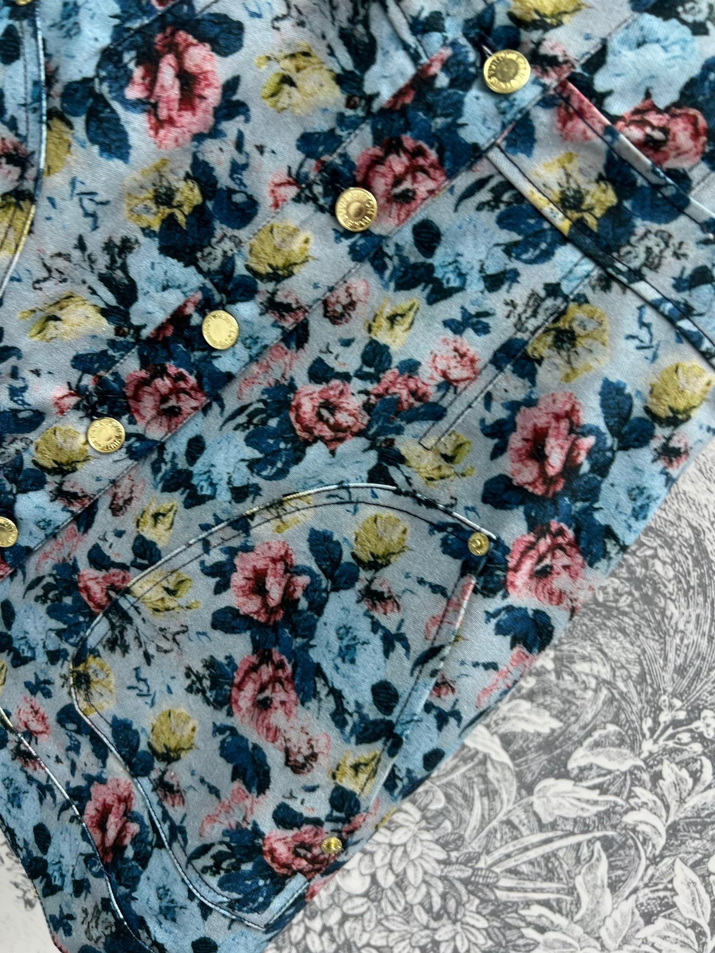 LV 25 Floral Dress Multicolor Polyester