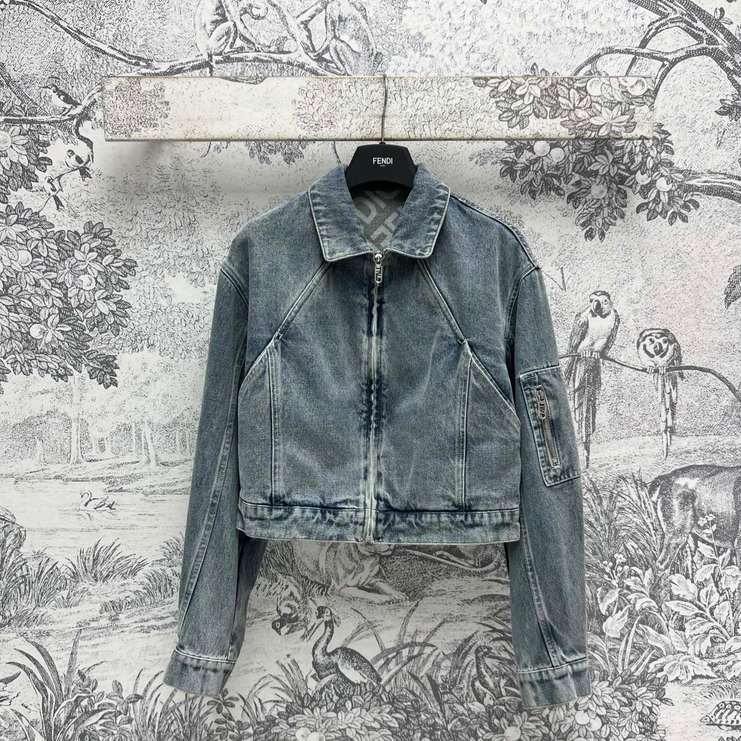Fendi 25 Denim Jacket Blue Cotton