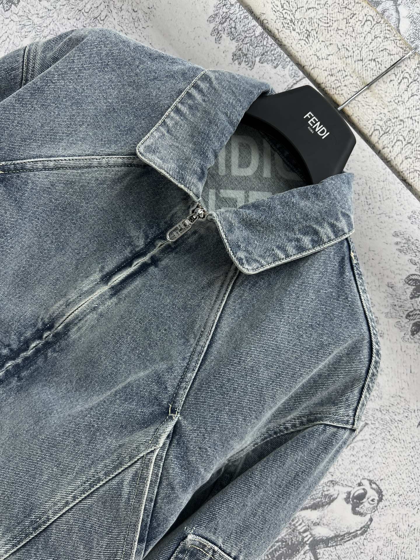 Fendi 25 Denim Jacket Blue Cotton