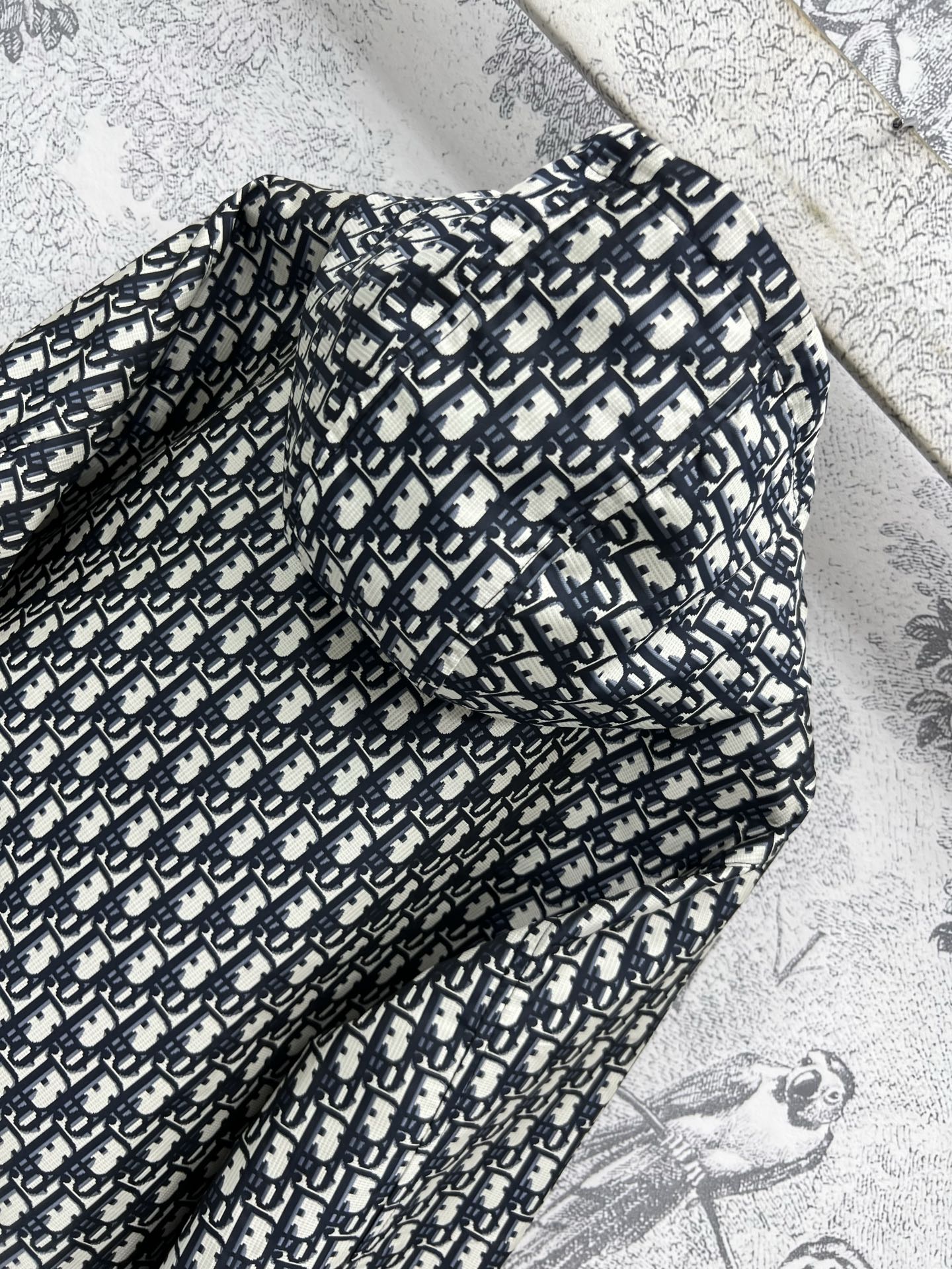 CD 25 Hooded jacket Black White Cotton