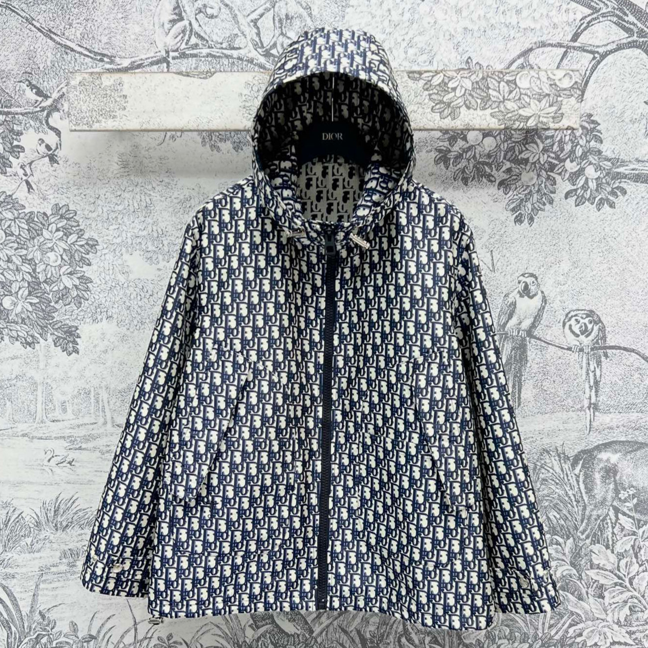 CD 25 Hooded jacket Black White Cotton