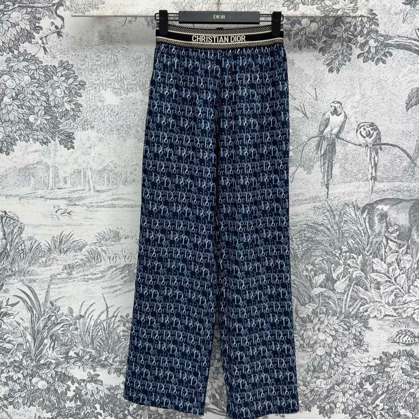 CD 25 Elastic Pants Blue Polyester