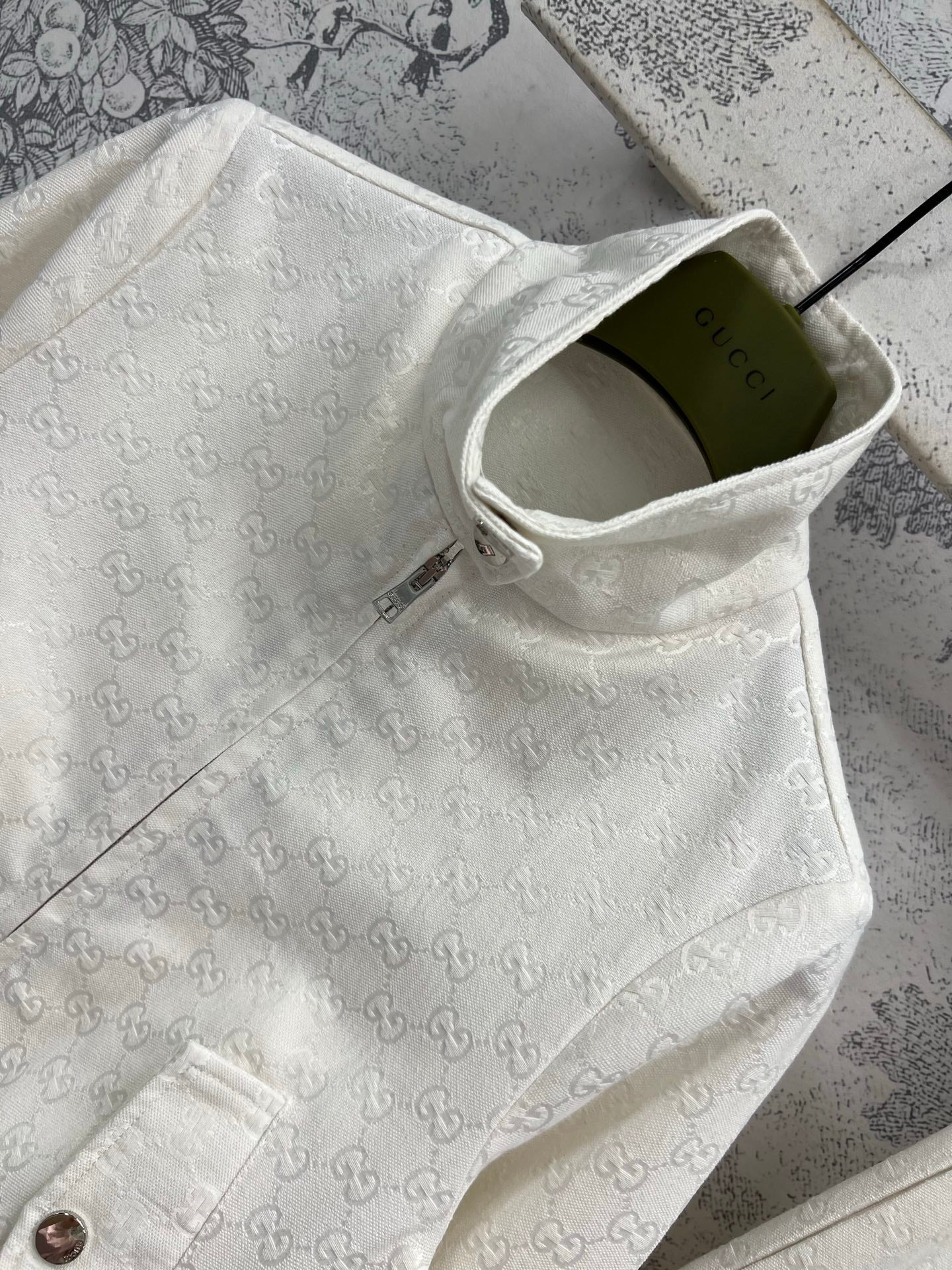 Gucci 25 Double G Denim Suit White Cotton