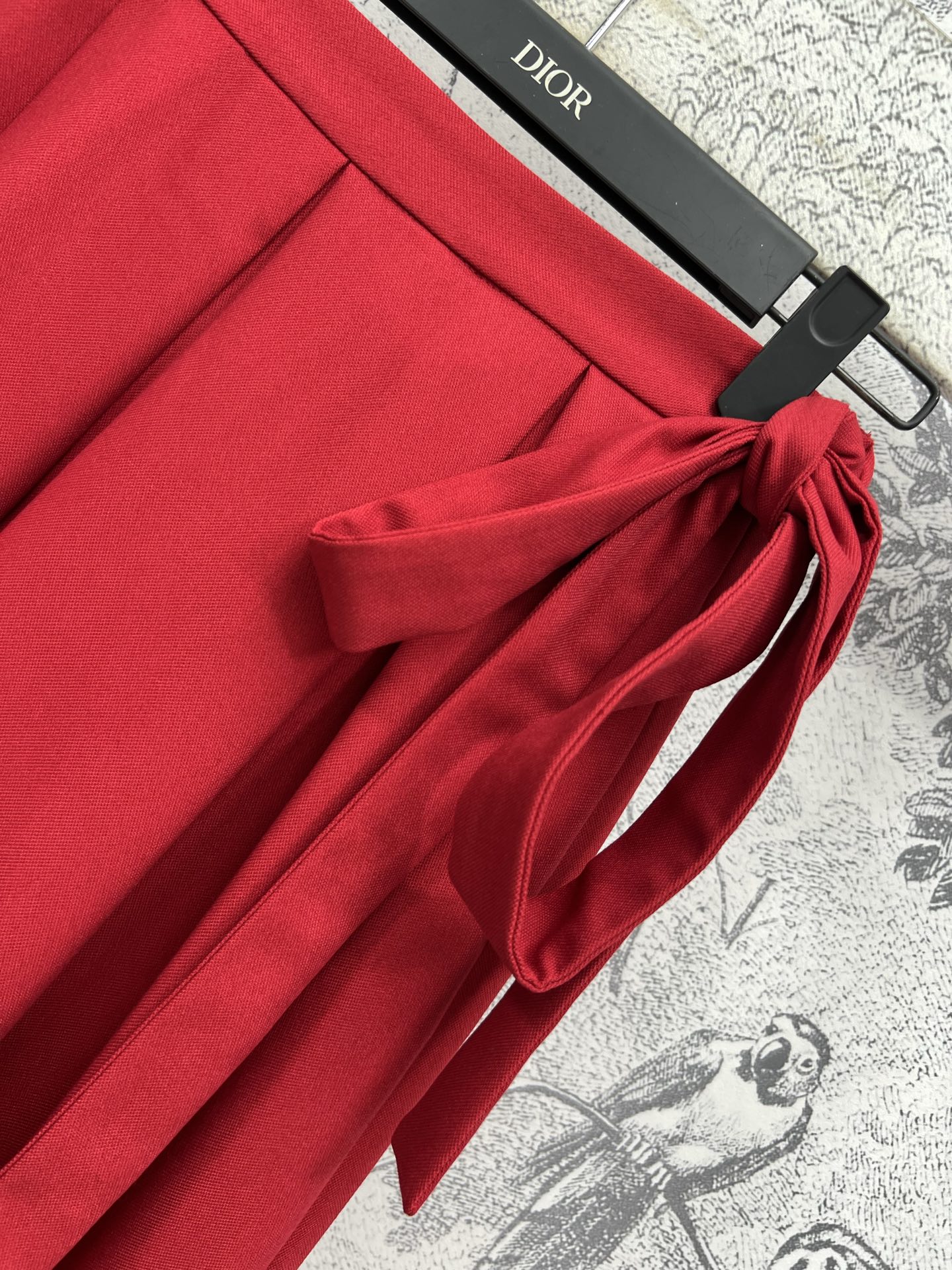 CD 25 Bow Skirt Red Cotton Polyester
