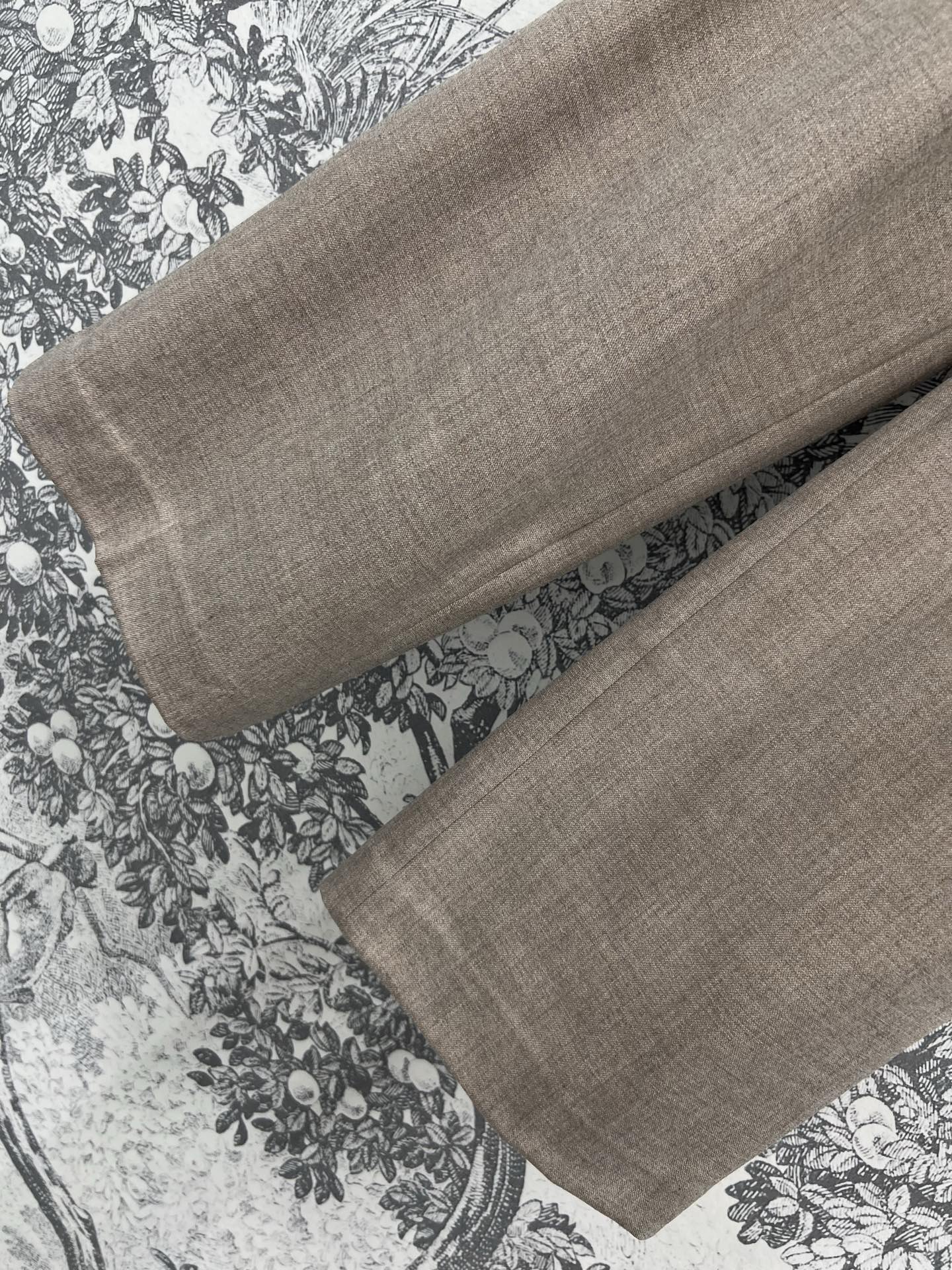 Loewe 25 Logo Ribbon Pants Ligth Brown Polyester Fiber