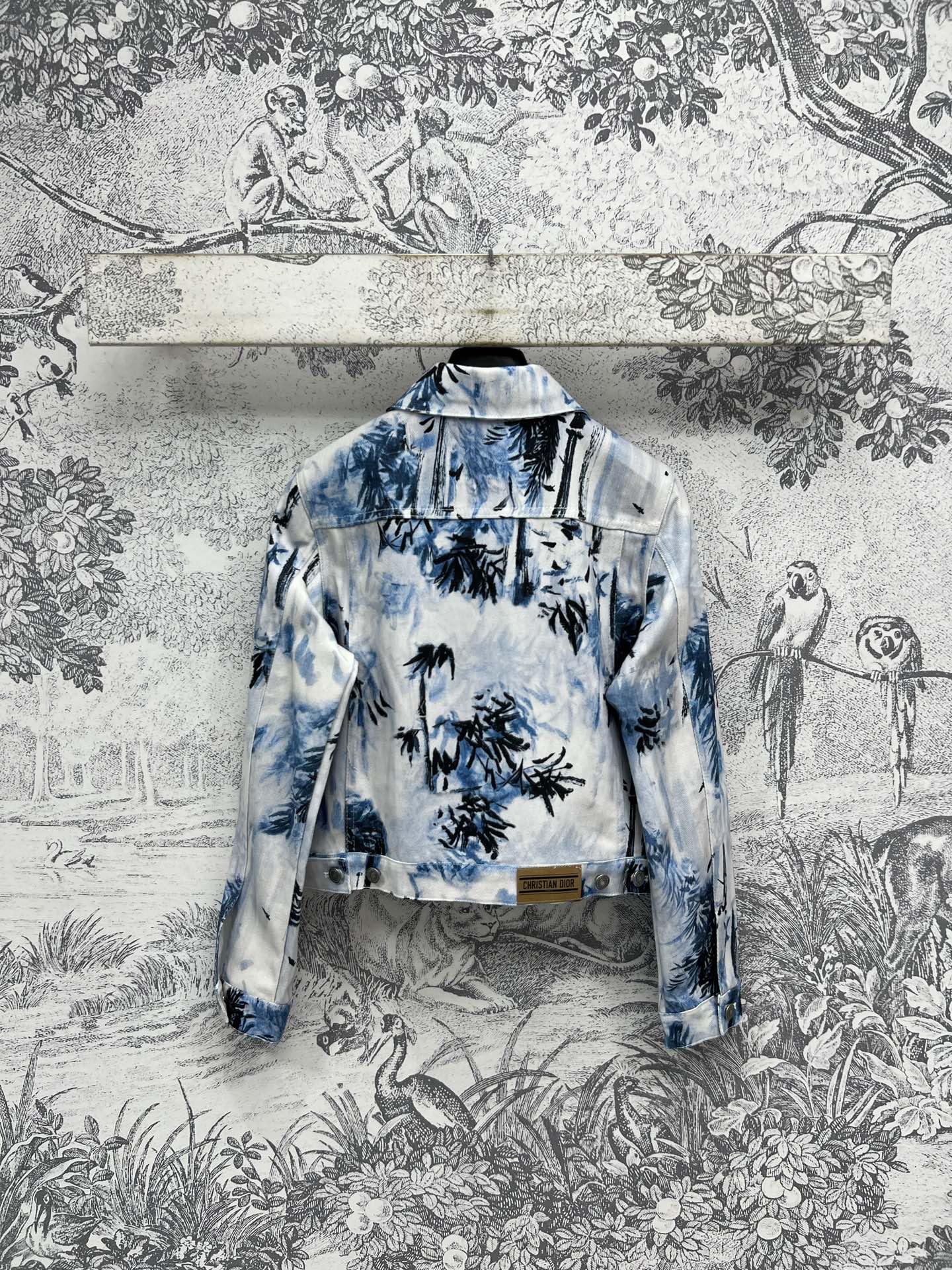 CD 25 Denim Jacket White Blue Black Cotton