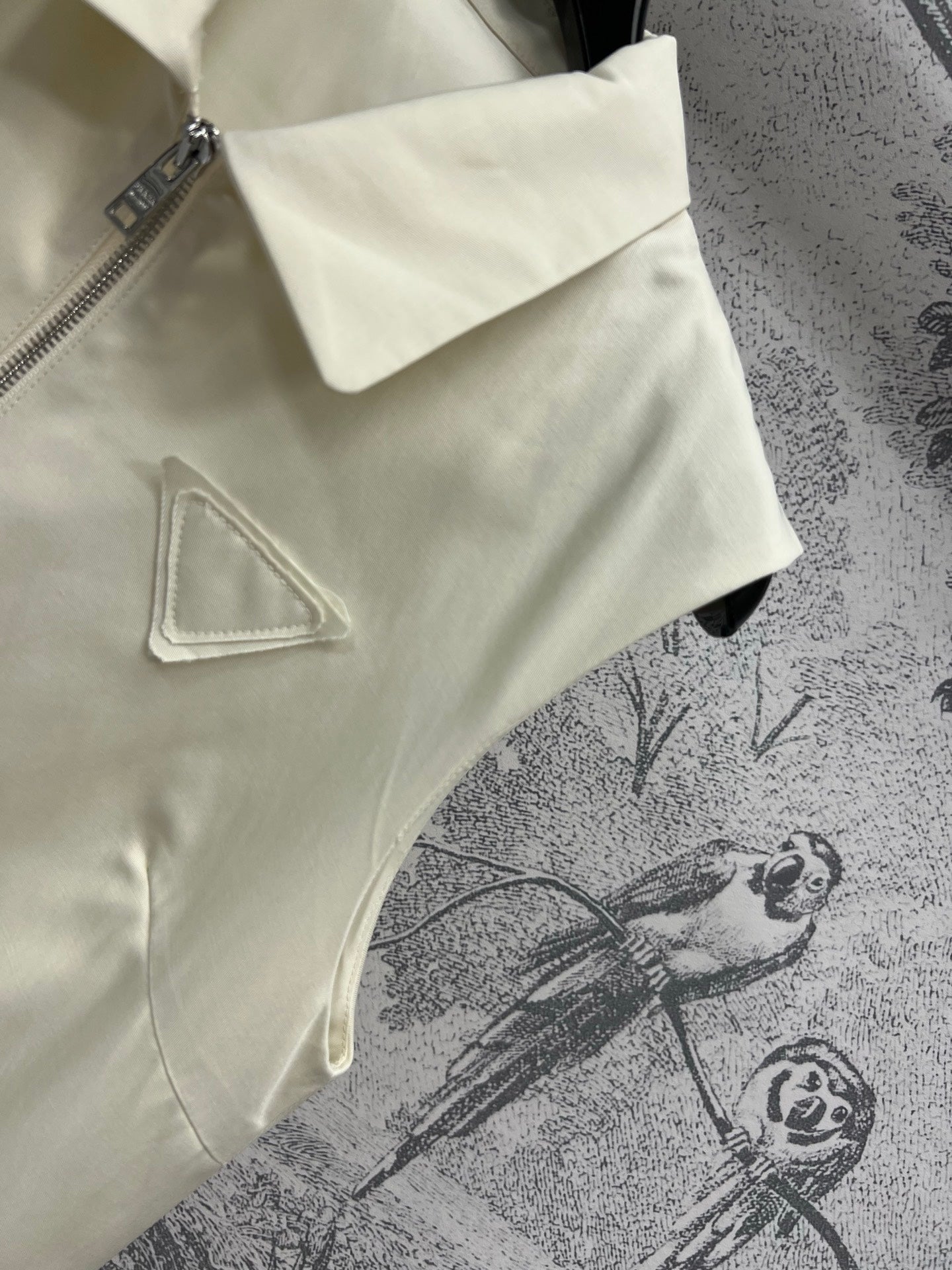 Prada 25 Sleeveless Dress Beige Cotton Polyester