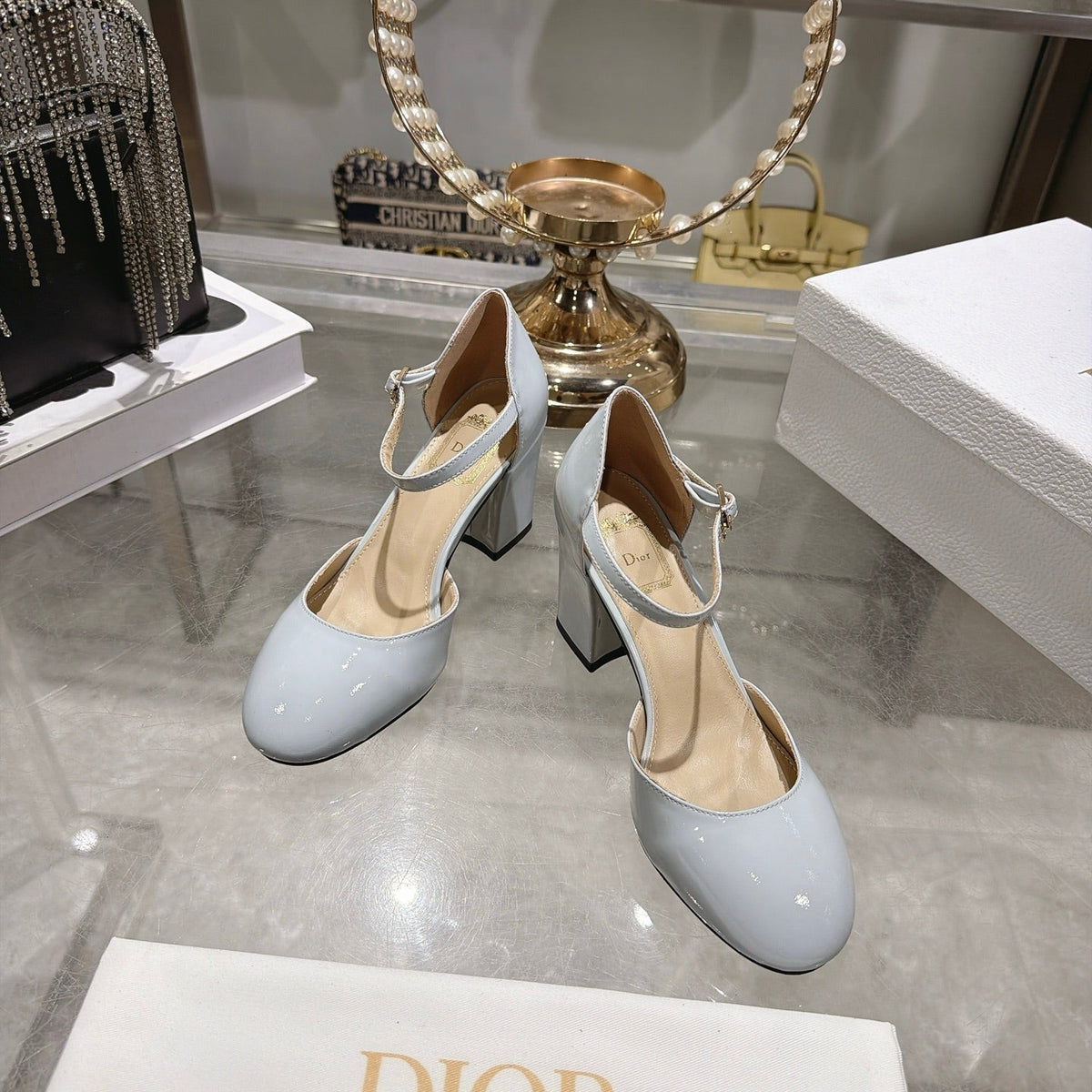 Dior 2026 High-Heeled Sandals 85mm Patent Leather 951371