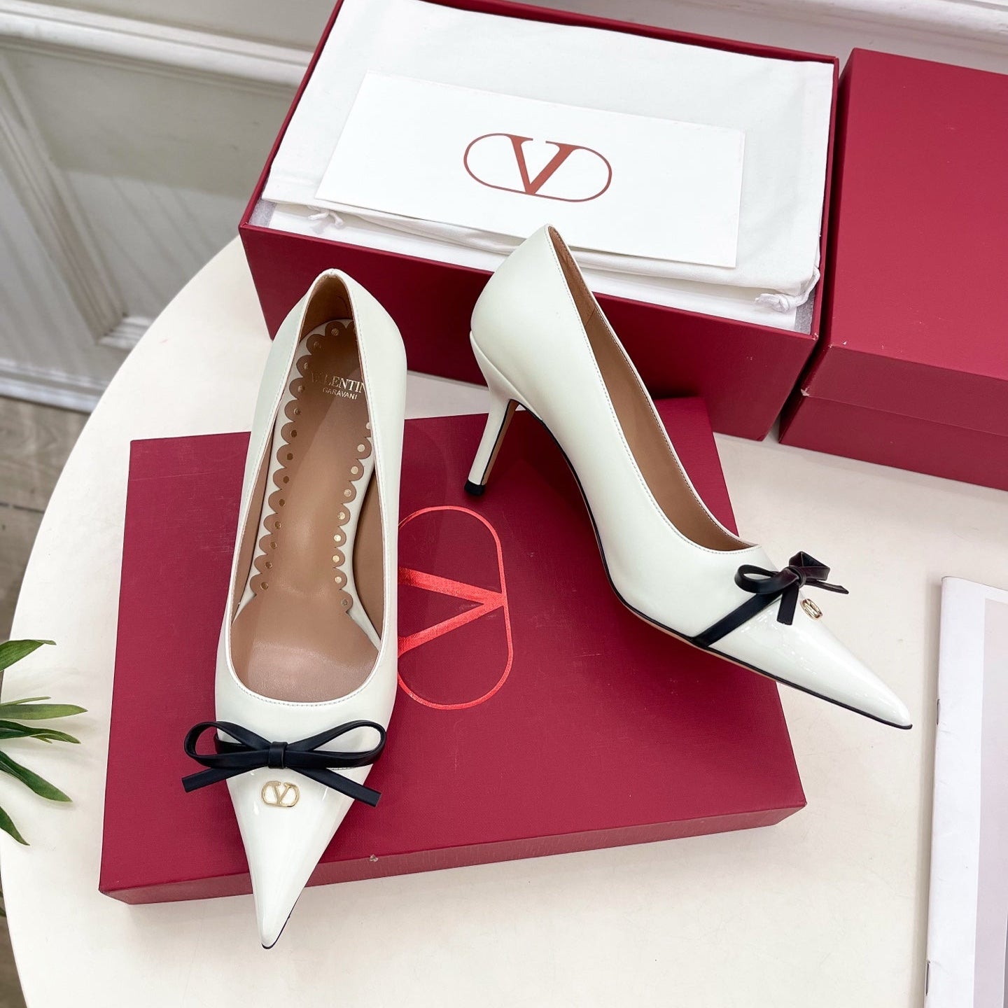 VT 25 Bepointy Pump 8cm White Lambskin 325521