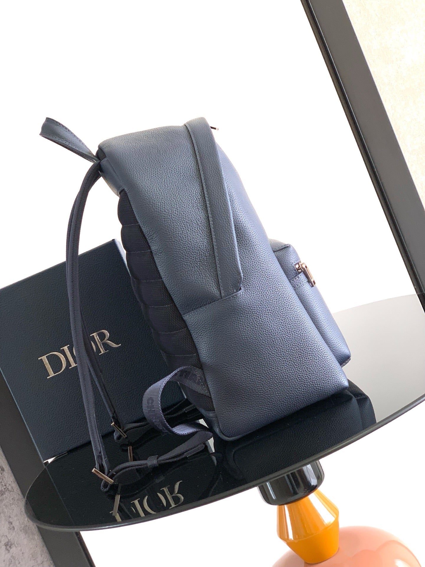 Dior Rider 2.0 Zipper Backpack Navy Blue Cowhide 336239