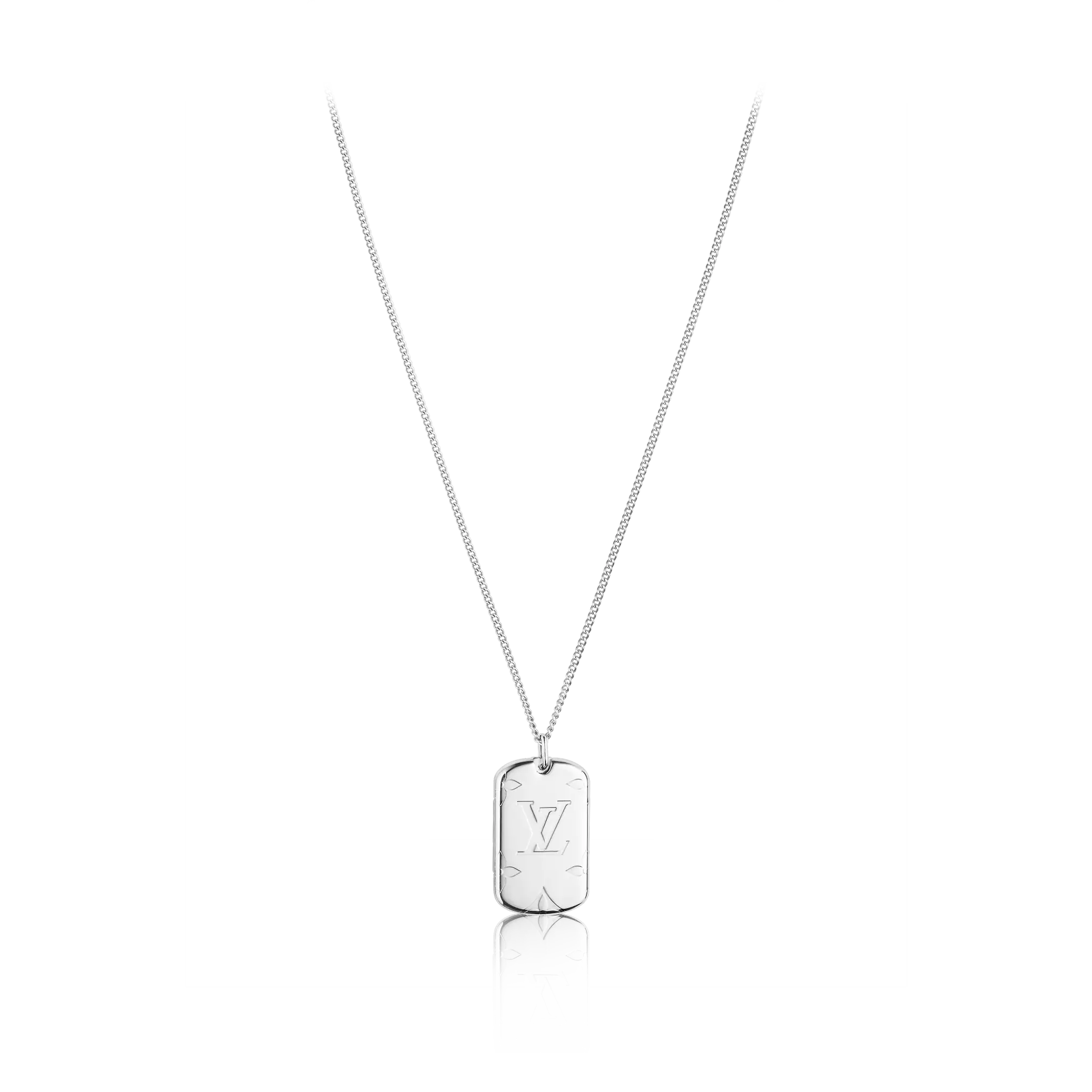 MONOGRAM LOCKET NECKLACE DOG TAG